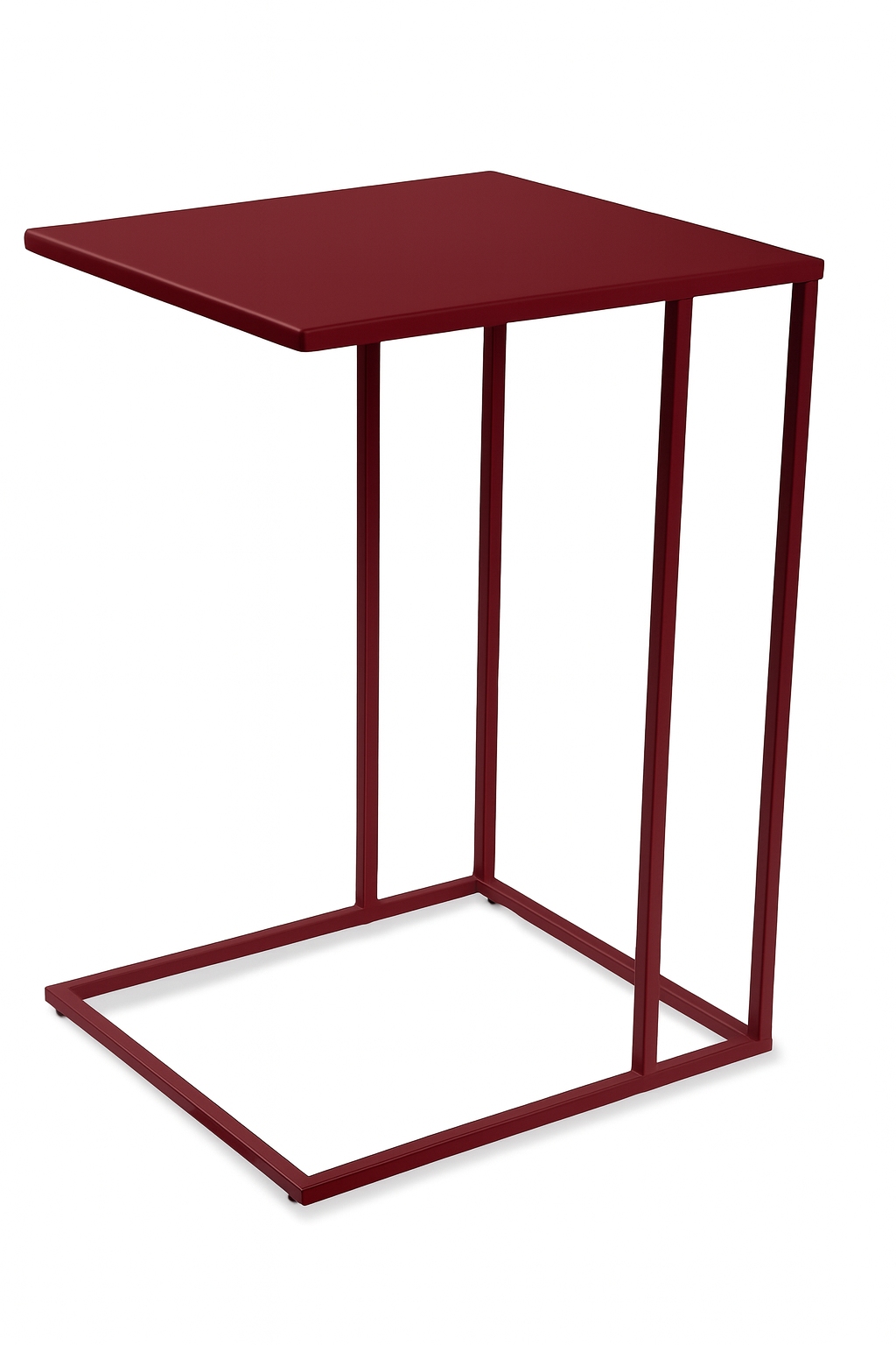 Beistelltisch, Metall bordeauxrot - Meline