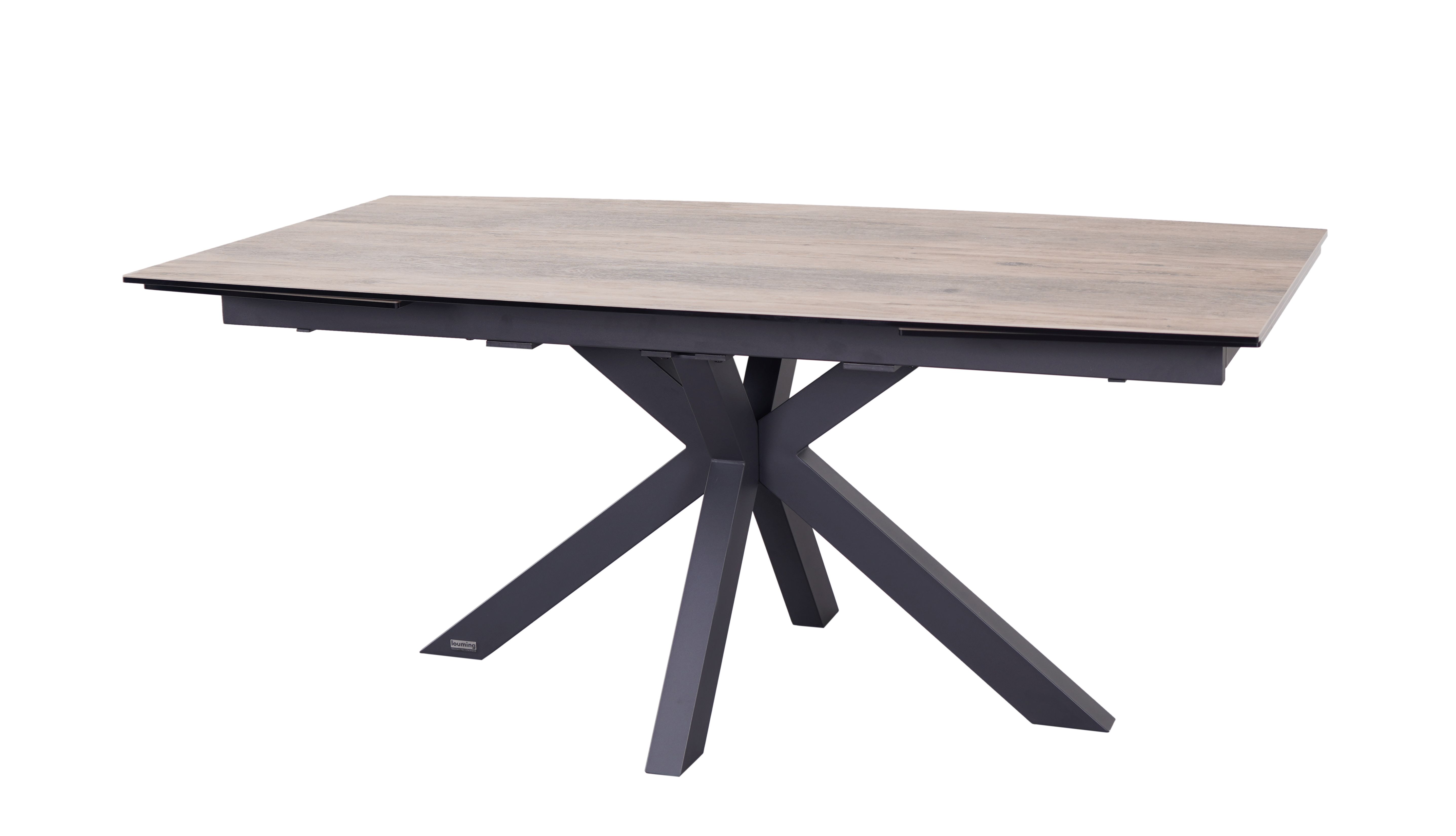 Esstisch, ausziehbar, Glaskeramik hellbraun - Melania