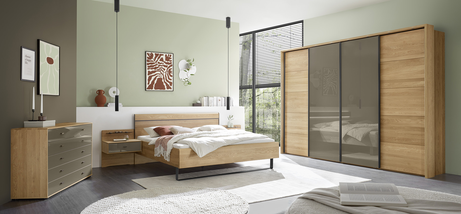 Schlafzimmer, Eiche teilmassiv - Lenoso Schlafzimmer, Eiche teilmassiv - Lenoso