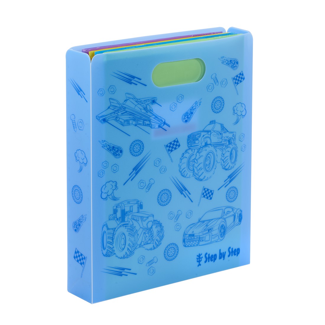 Heftbox mit Tragegriff, Blau - 
