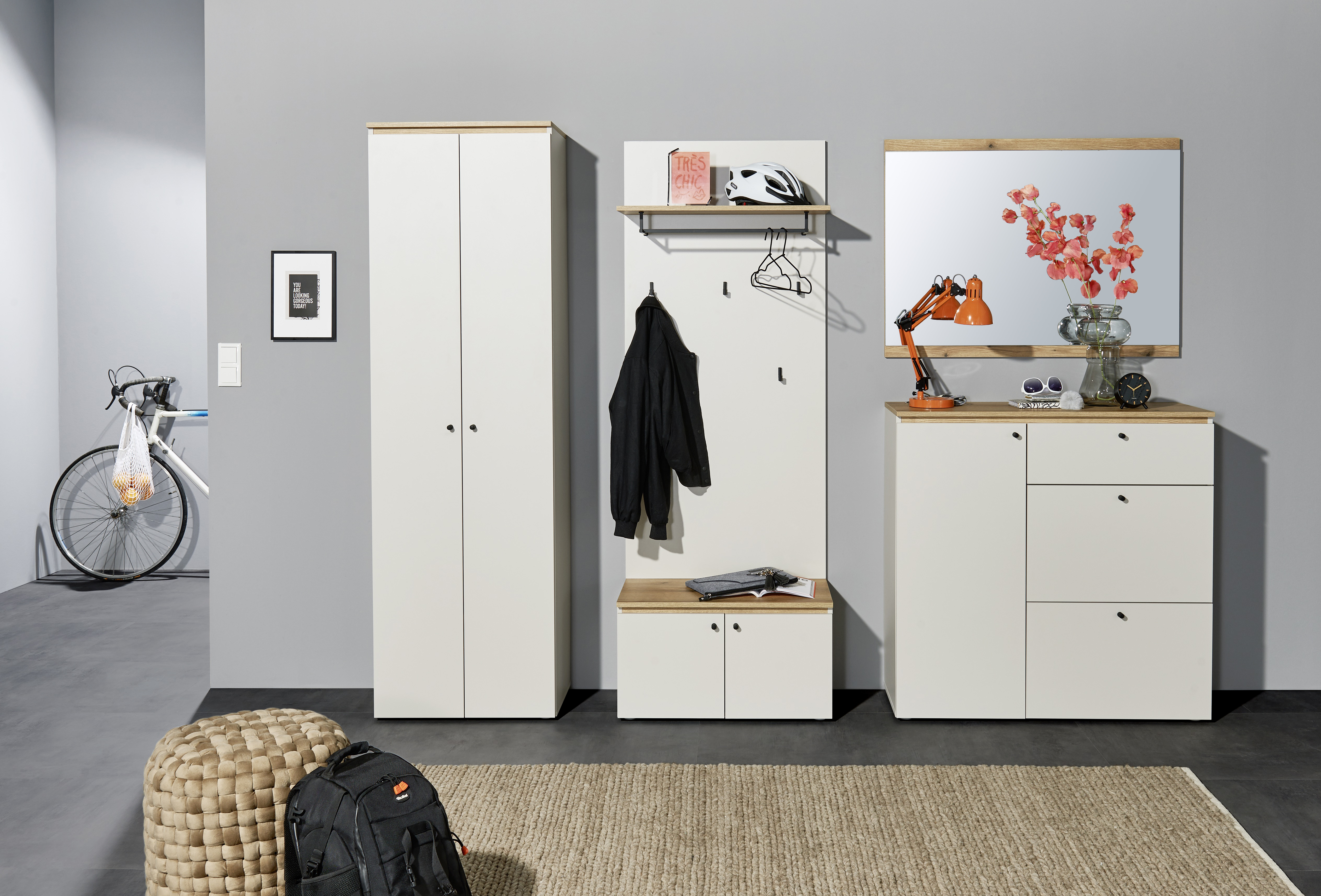 Garderobenschrank, Kaschmir Dekor - MyStyle 6012
