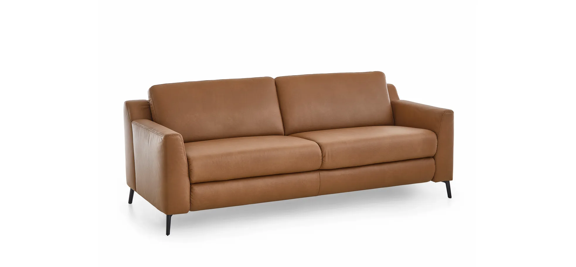 Sofa - 2,5-Sitzer, Leder, Braun
