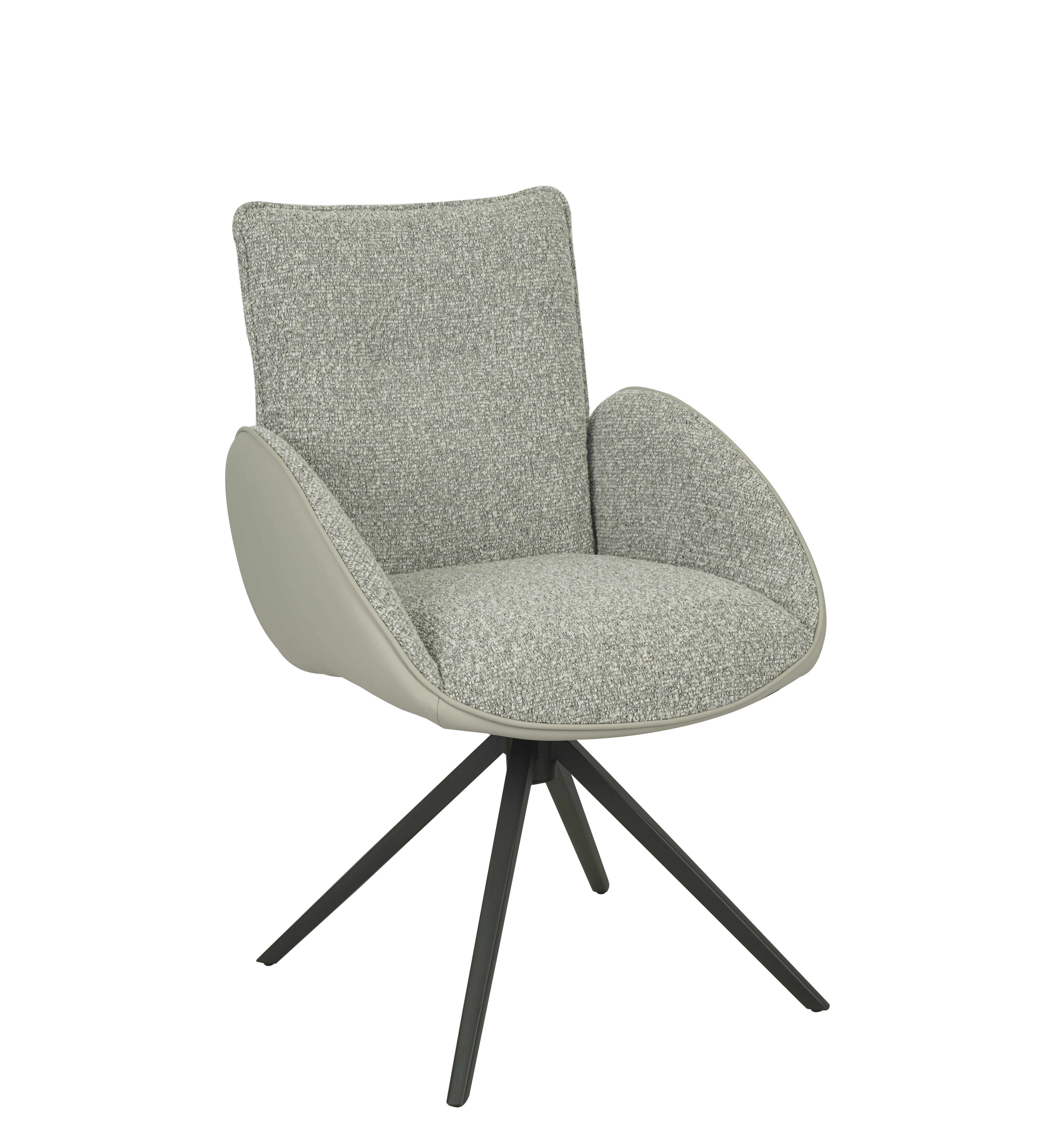 Armlehnstuhl, silberfarben - Maura