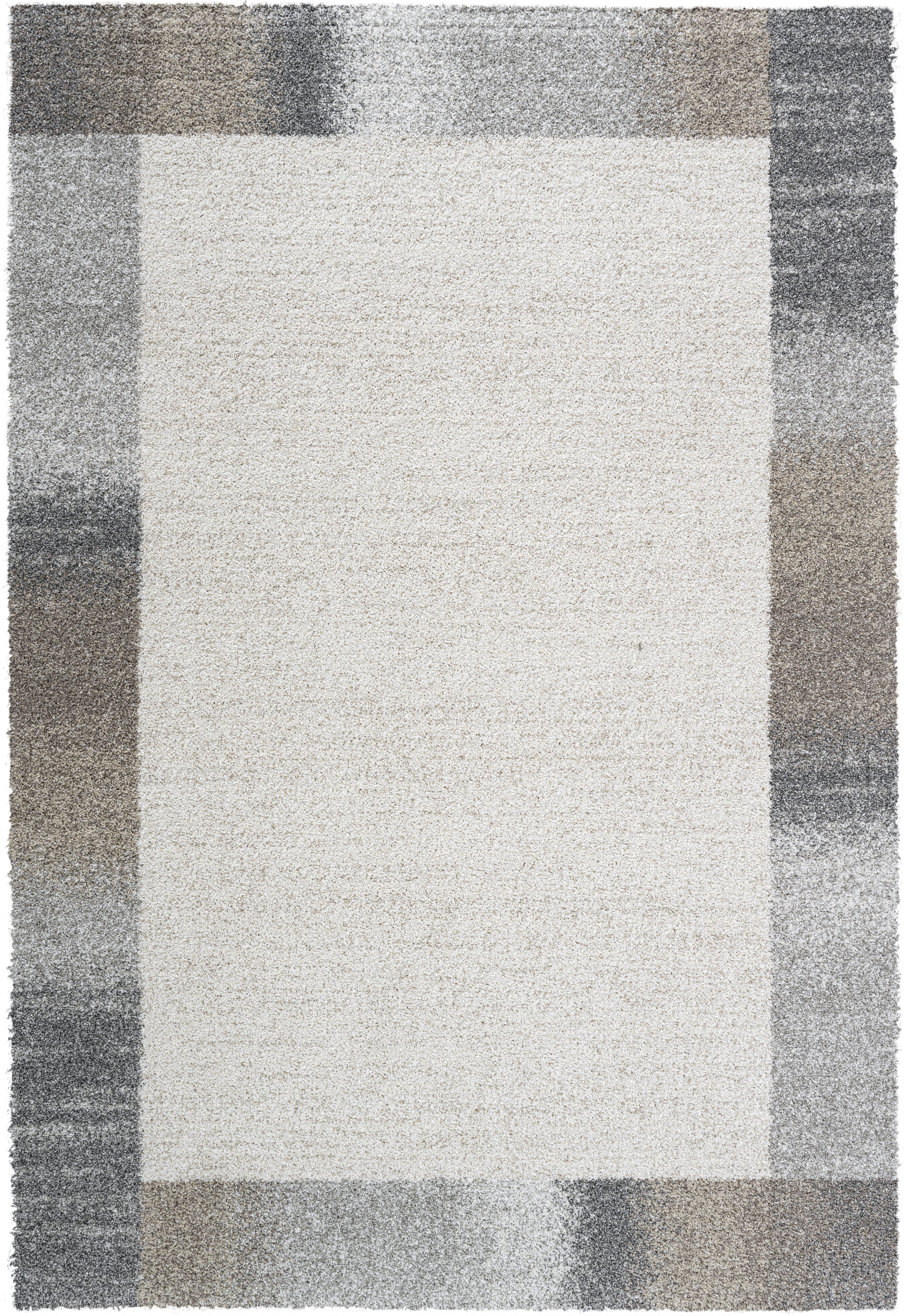 Webteppich, weiß-grau-braun, 133x195 cm - Rehari