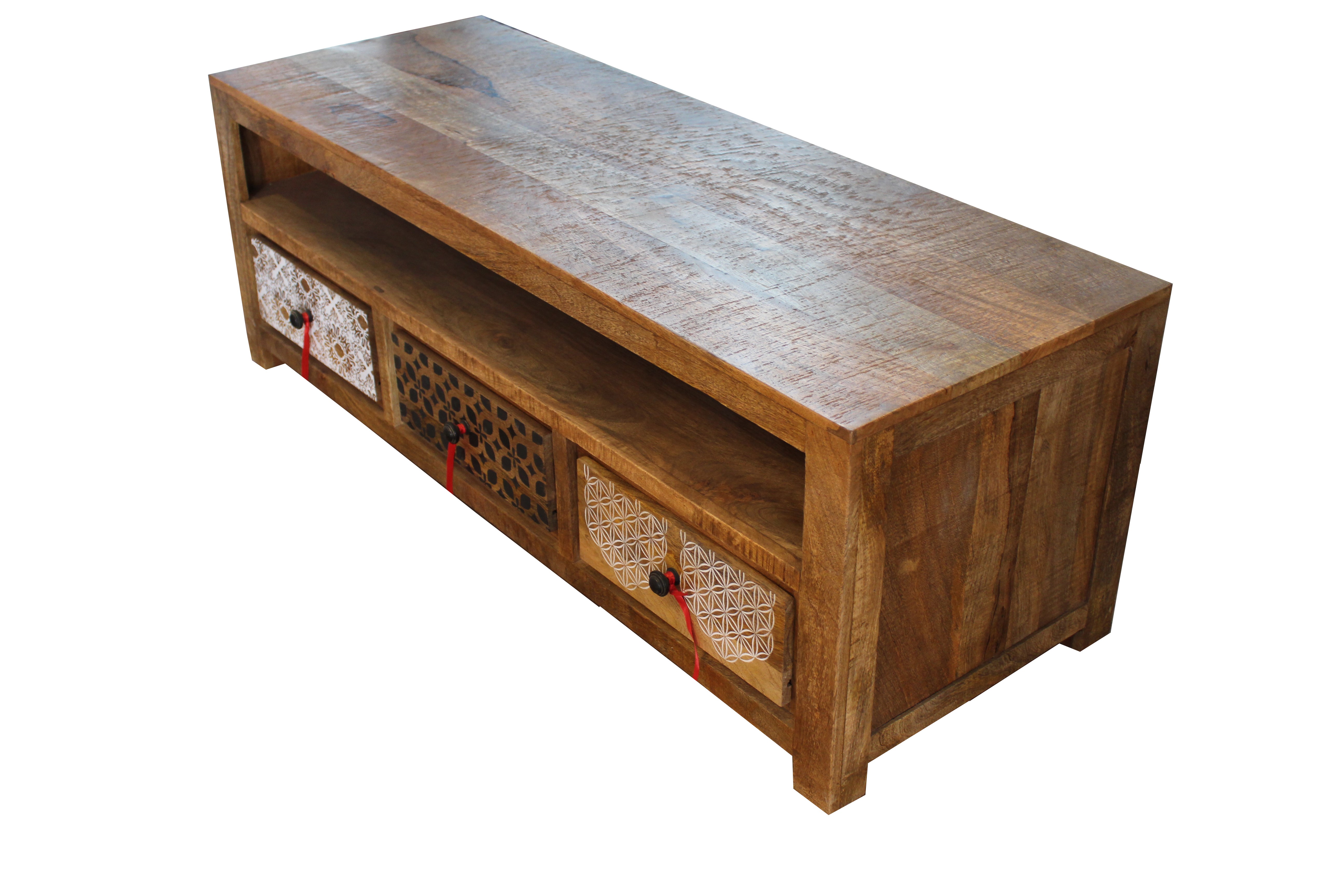 Lowboard, Mangoholz, ca.140cm breit - MyStyle 1008