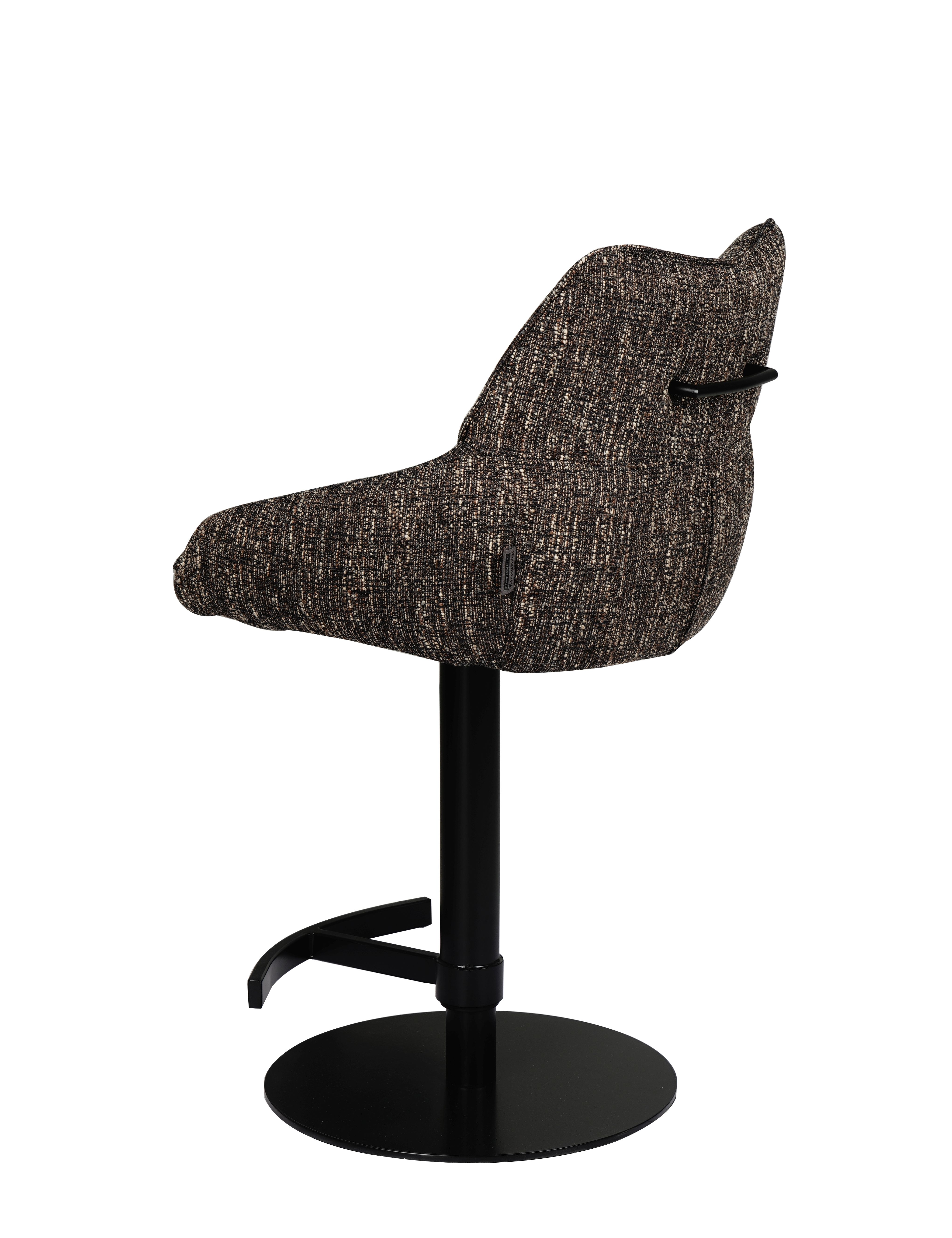 Barhocker, Stoff dunkelbraun - Mattea