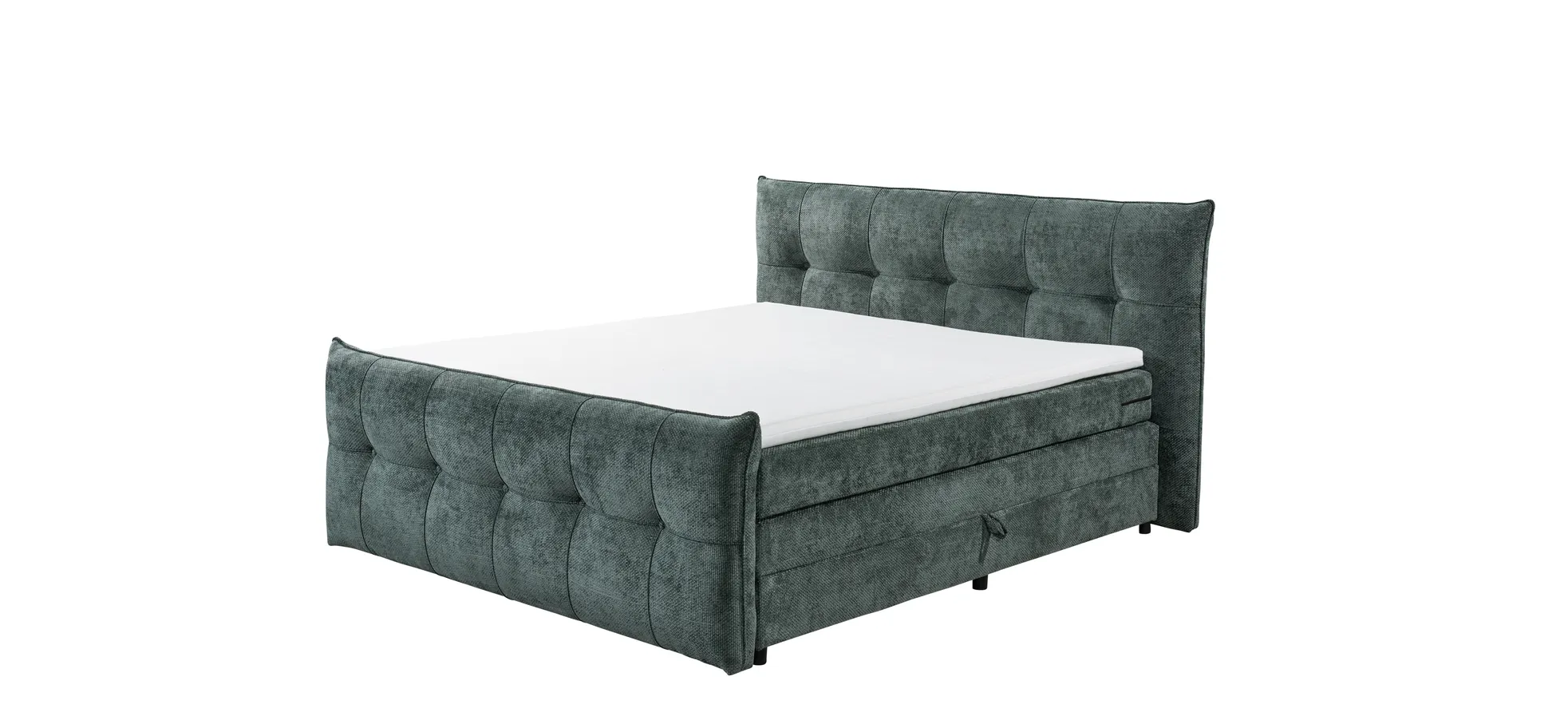 Boxspringbett, inkl. Bettkasten+Topper - Emilla