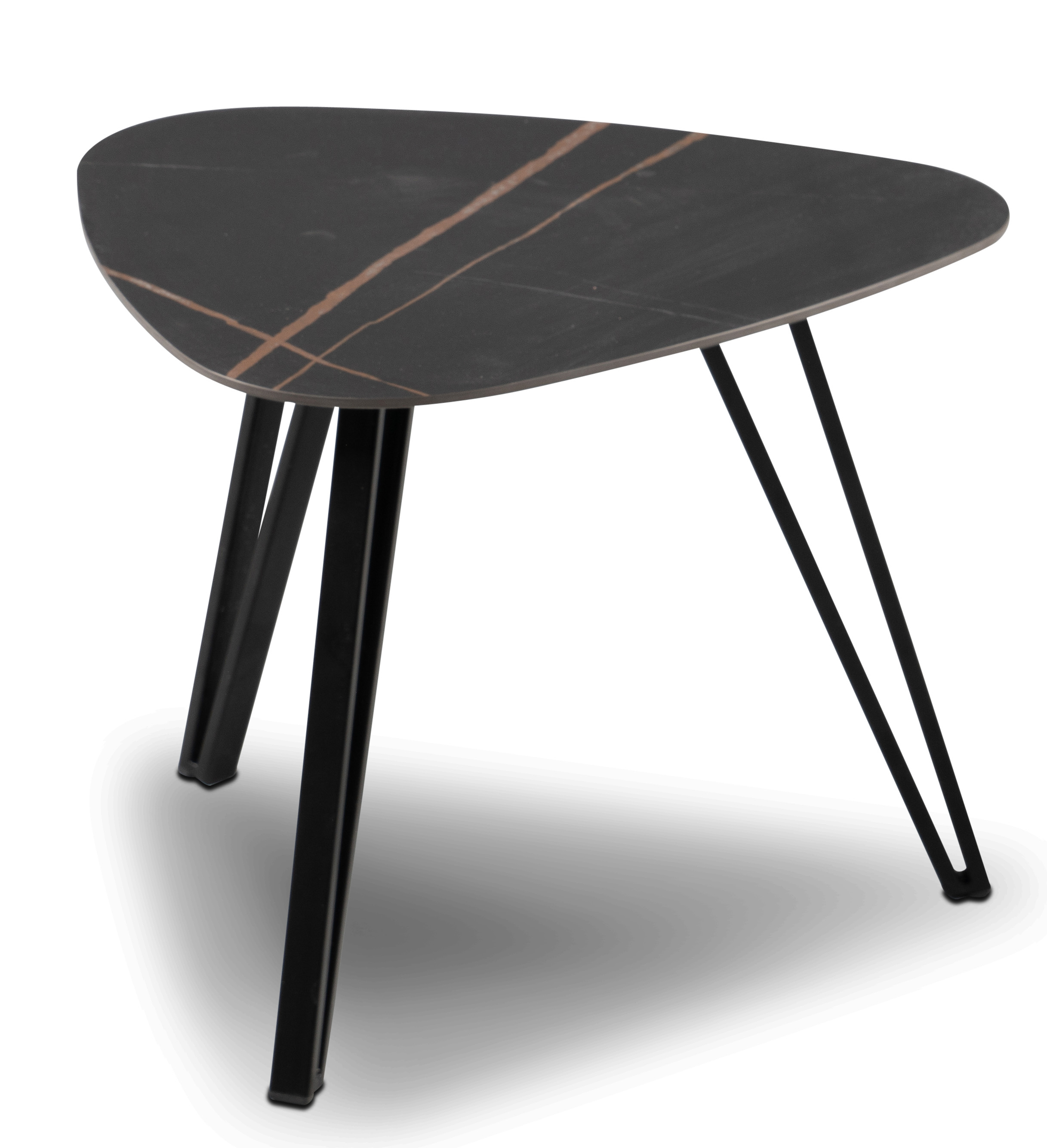 Couchtisch, Stein dunkel, 45 cm breit - Mabou