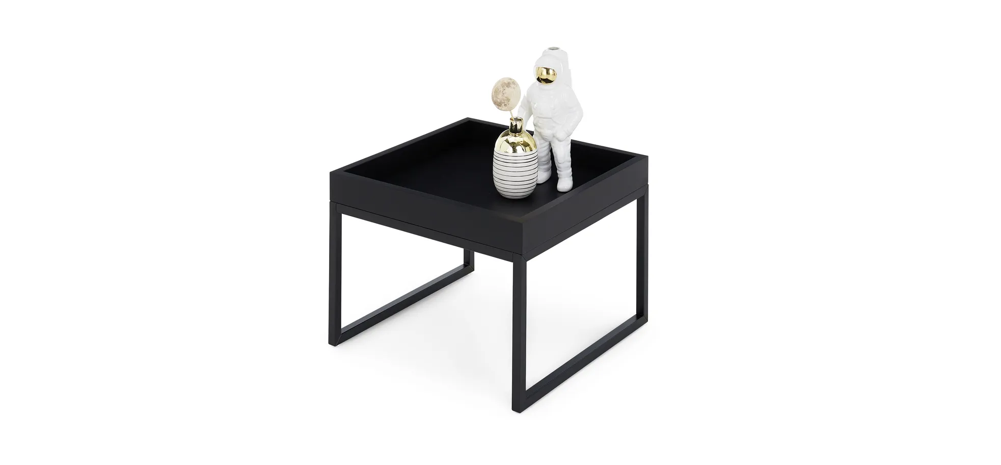 Couchtisch, Kernbuche massiv schwarz - Mirja