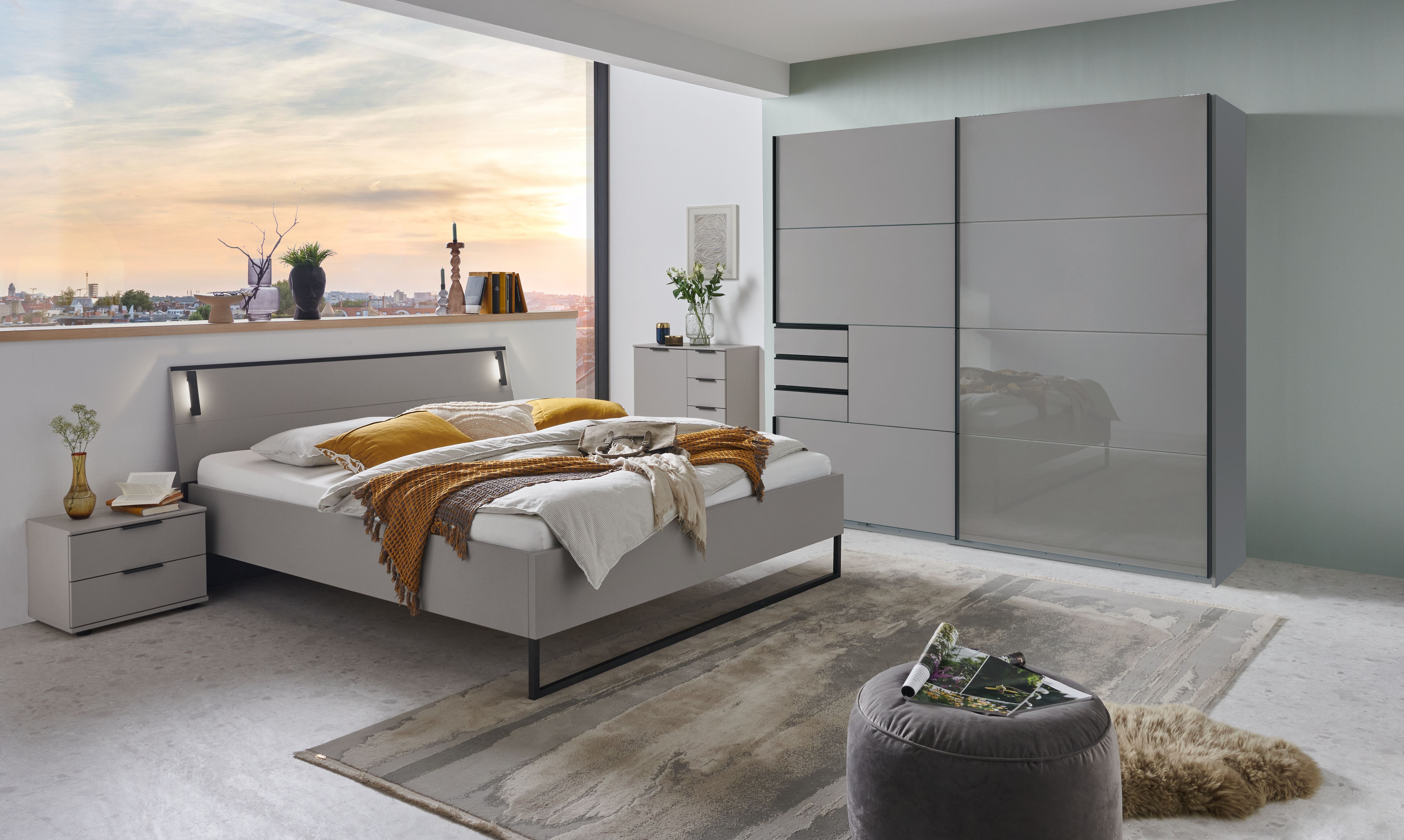 Nachtschrank, Paar, saharagrau - MyStyle 3071