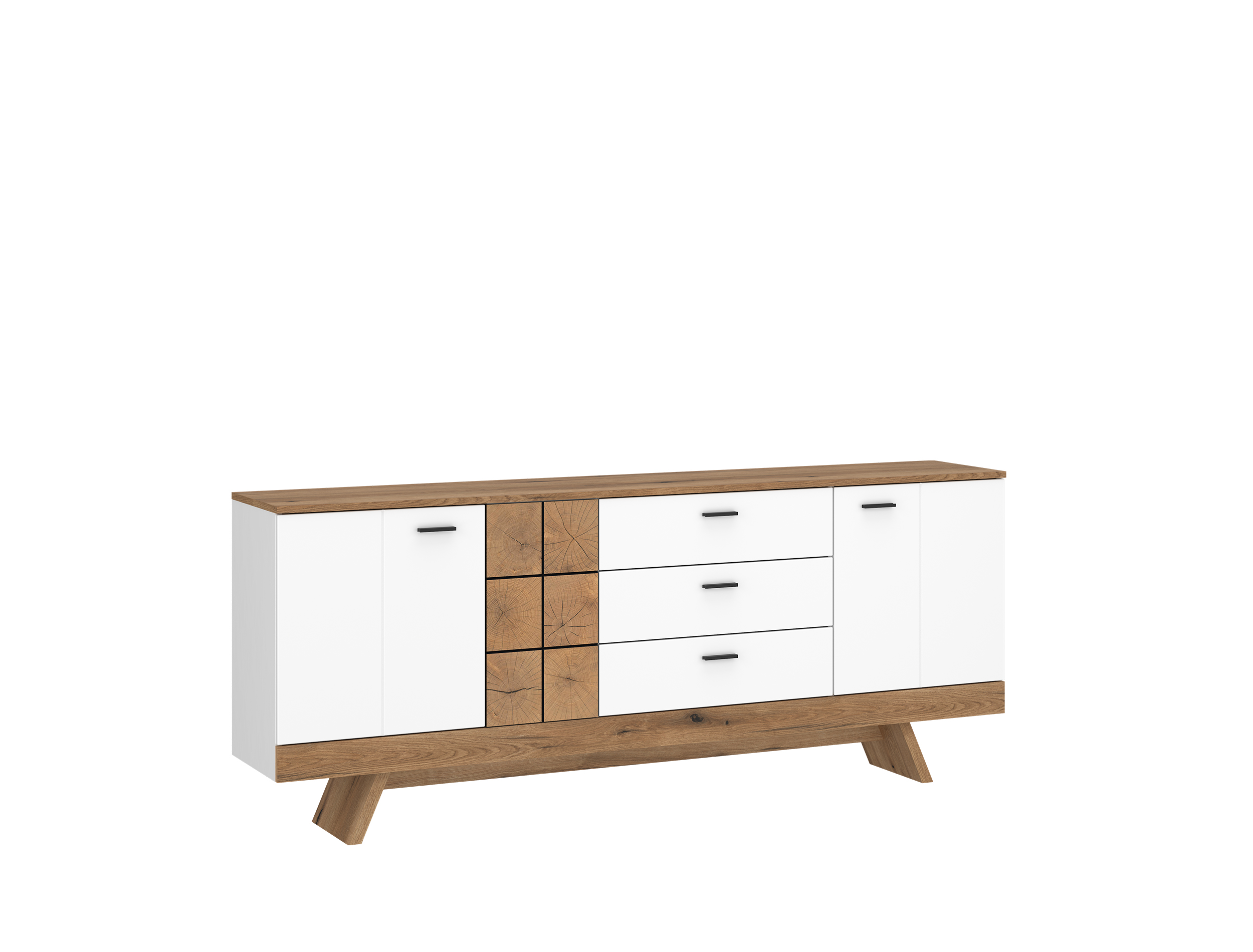 Sideboard, eiche/alpinweiß - MyStyle 1019