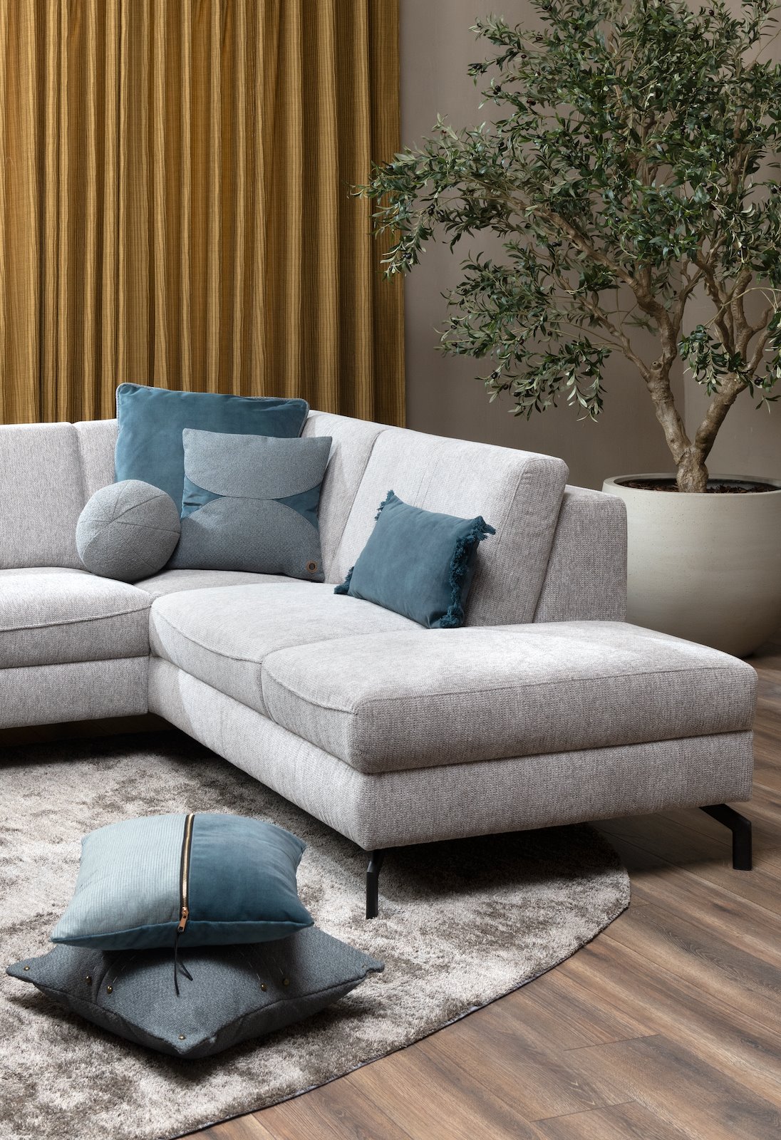 Kissenset Timeless, 6-teilig, Blau - Coco Maison