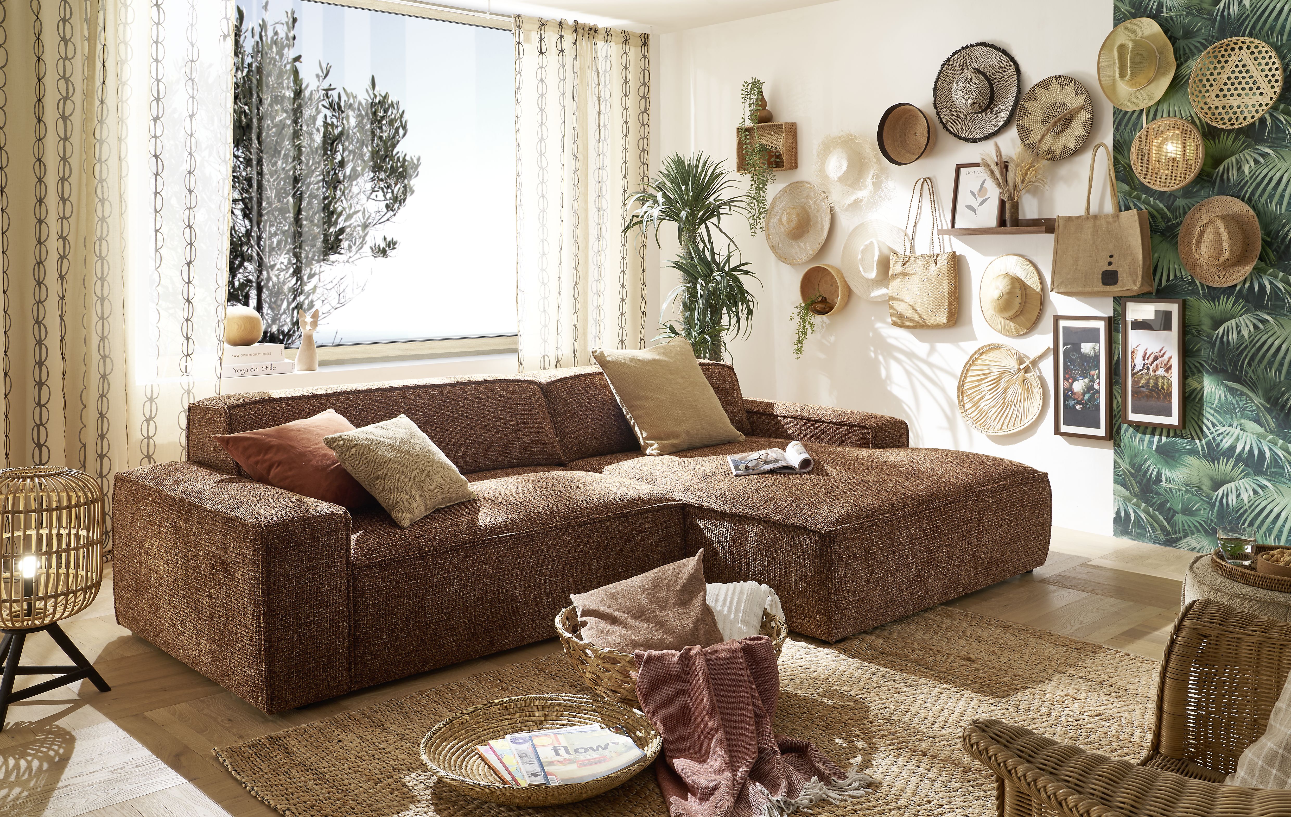 Ecksofa, rostbraun - Wido