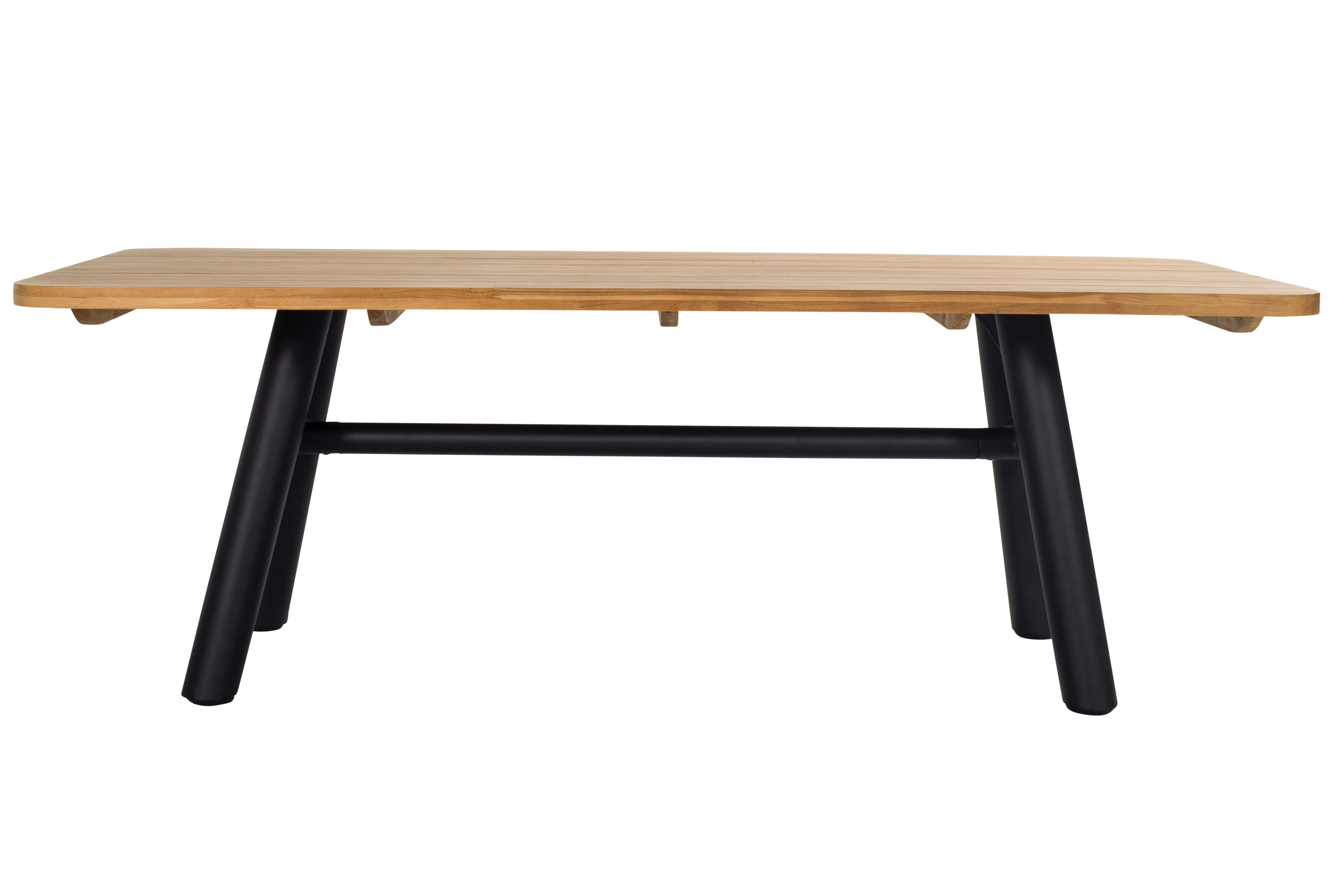 Ess-Dining-Tisch, Massivholz-Metall,Outdoor - Saba