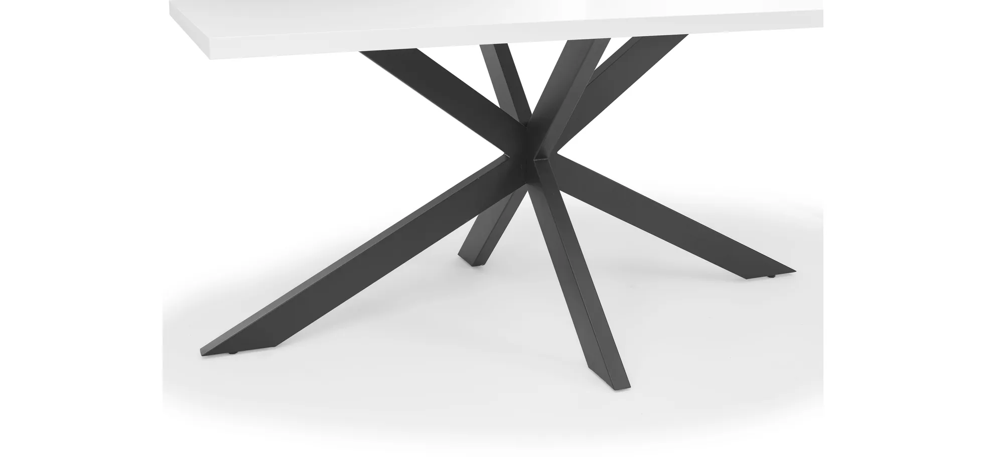 Esstisch - LB ca. 200x100 cm, Betonoptik, Schwarz