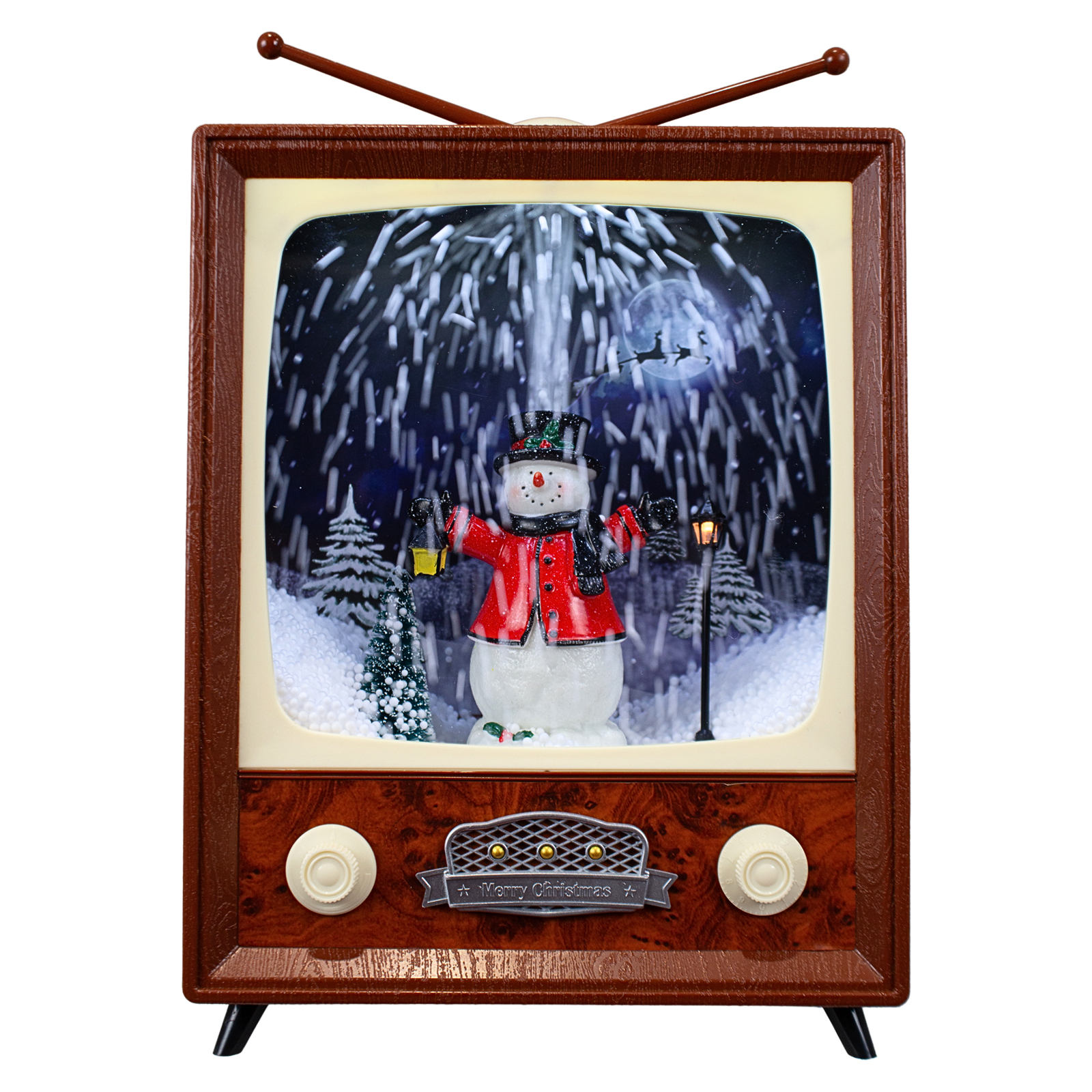 LED Schneiender Fernseher mit Animation - ca. 30x23x11cm, Indoor