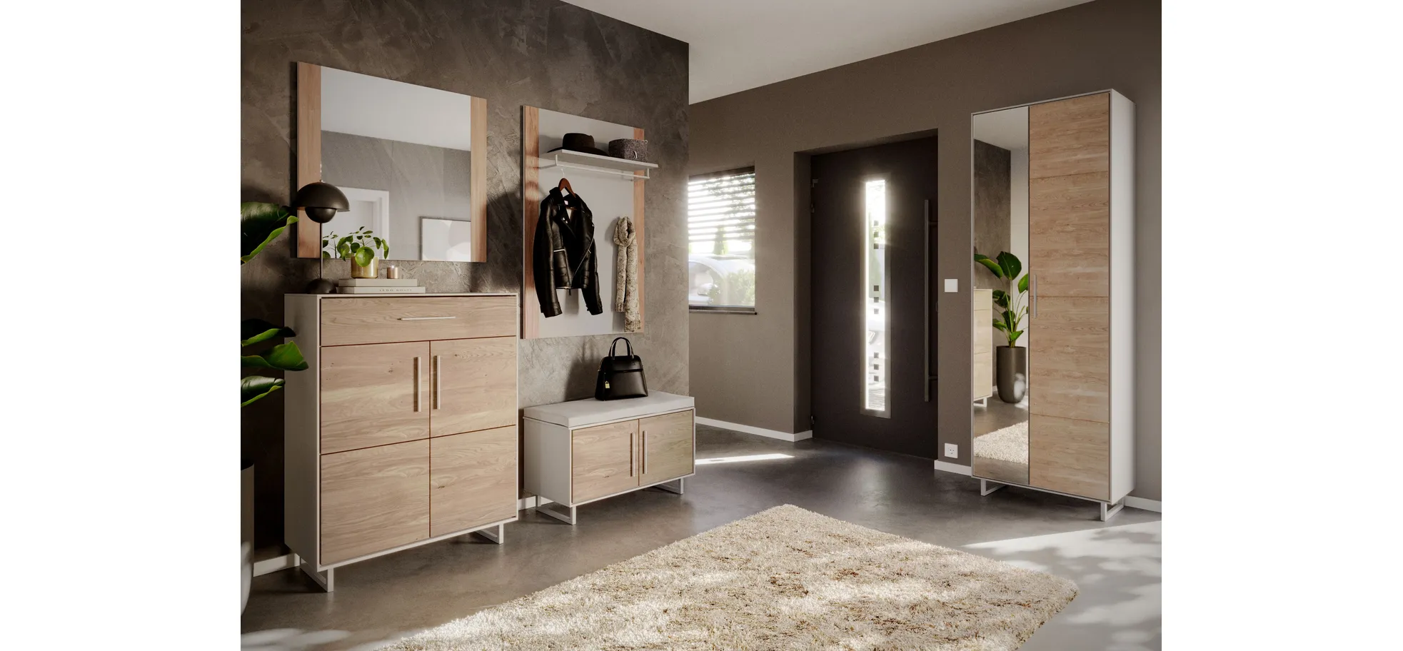 Schuhkommode, Eiche bianco  - Elenora