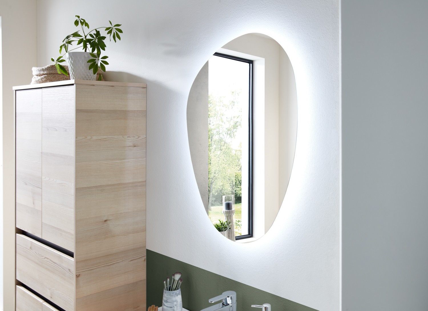 Spiegel 27-I oval, LED Beleuchtung - QUICKSET - 393