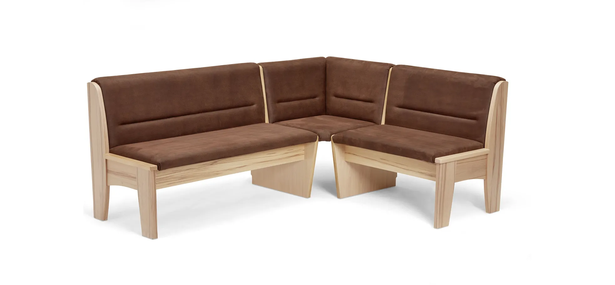 Eckbank - BT ca. 196x156 cm, Polyester, Braun