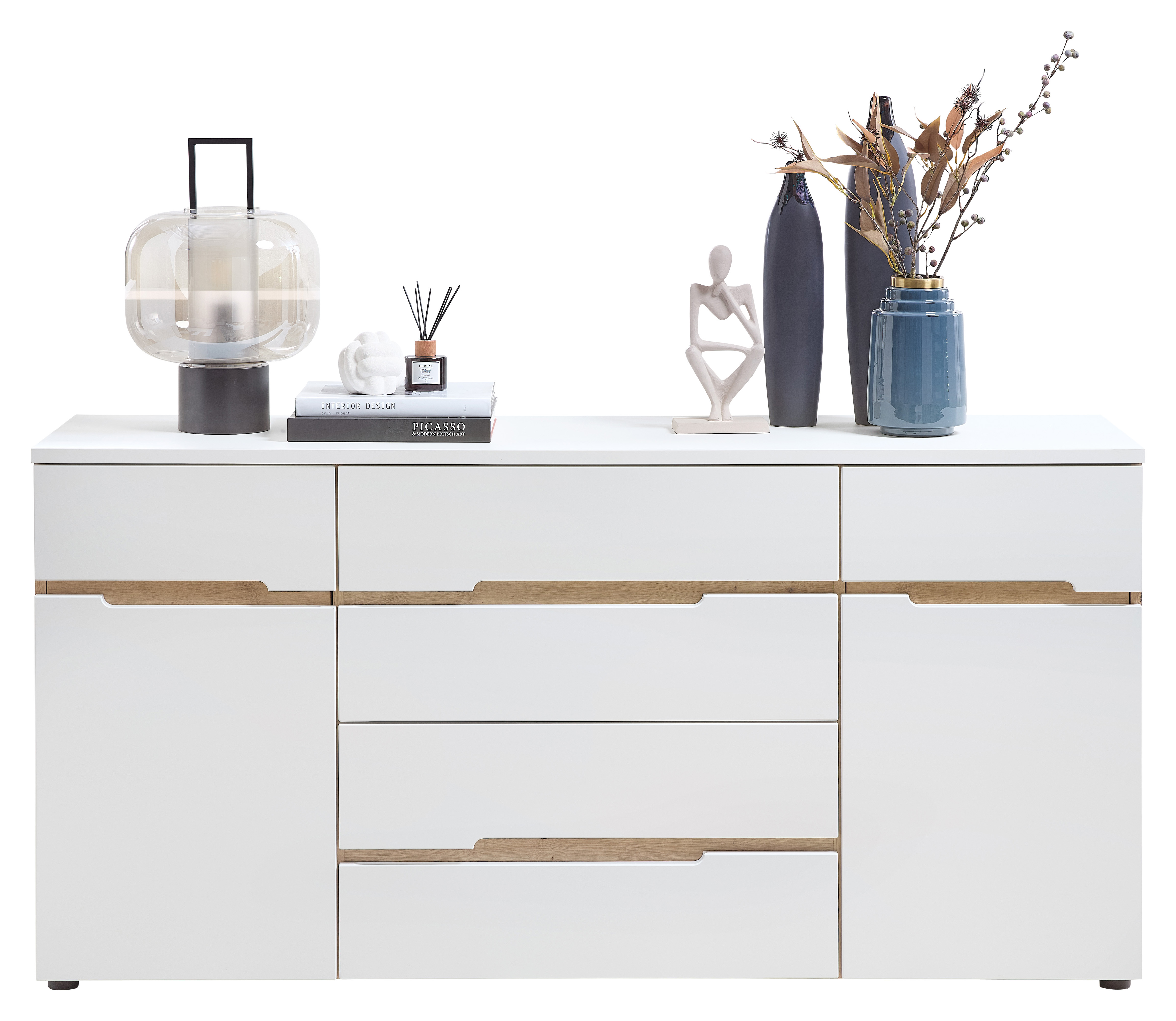 Sideboard, weiß supermatt MDF - Ilario