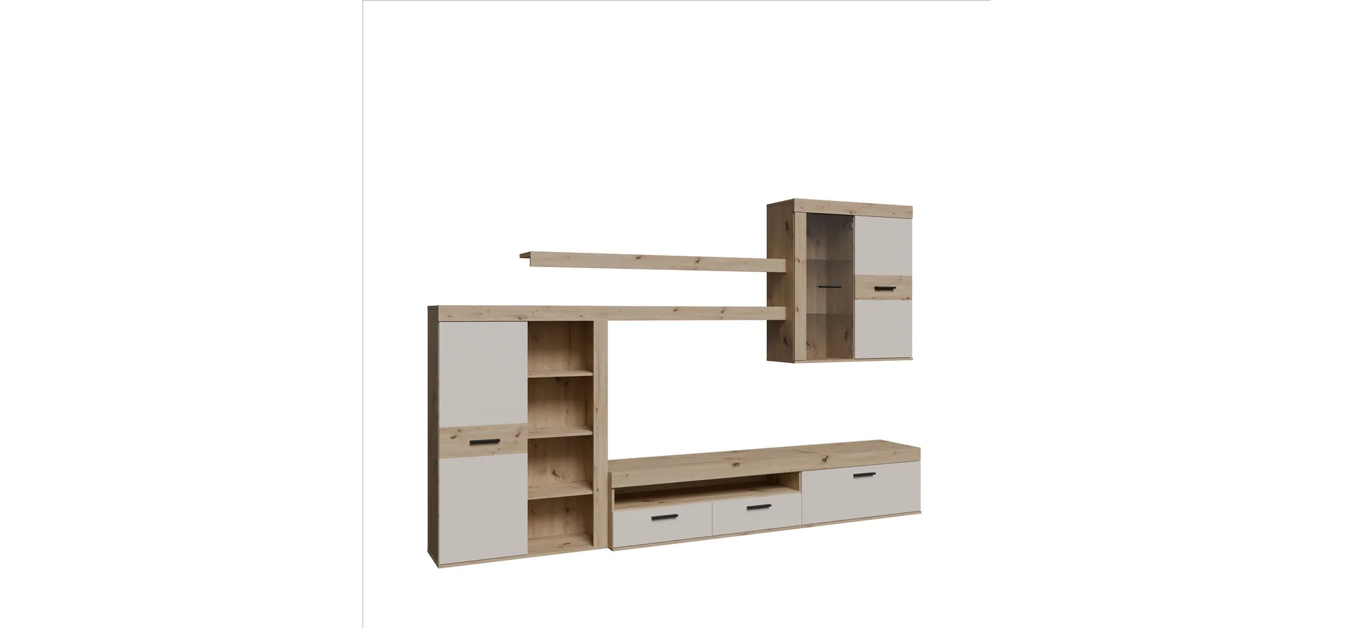 Wohnwand, Artisan oak, Sand  - Frana