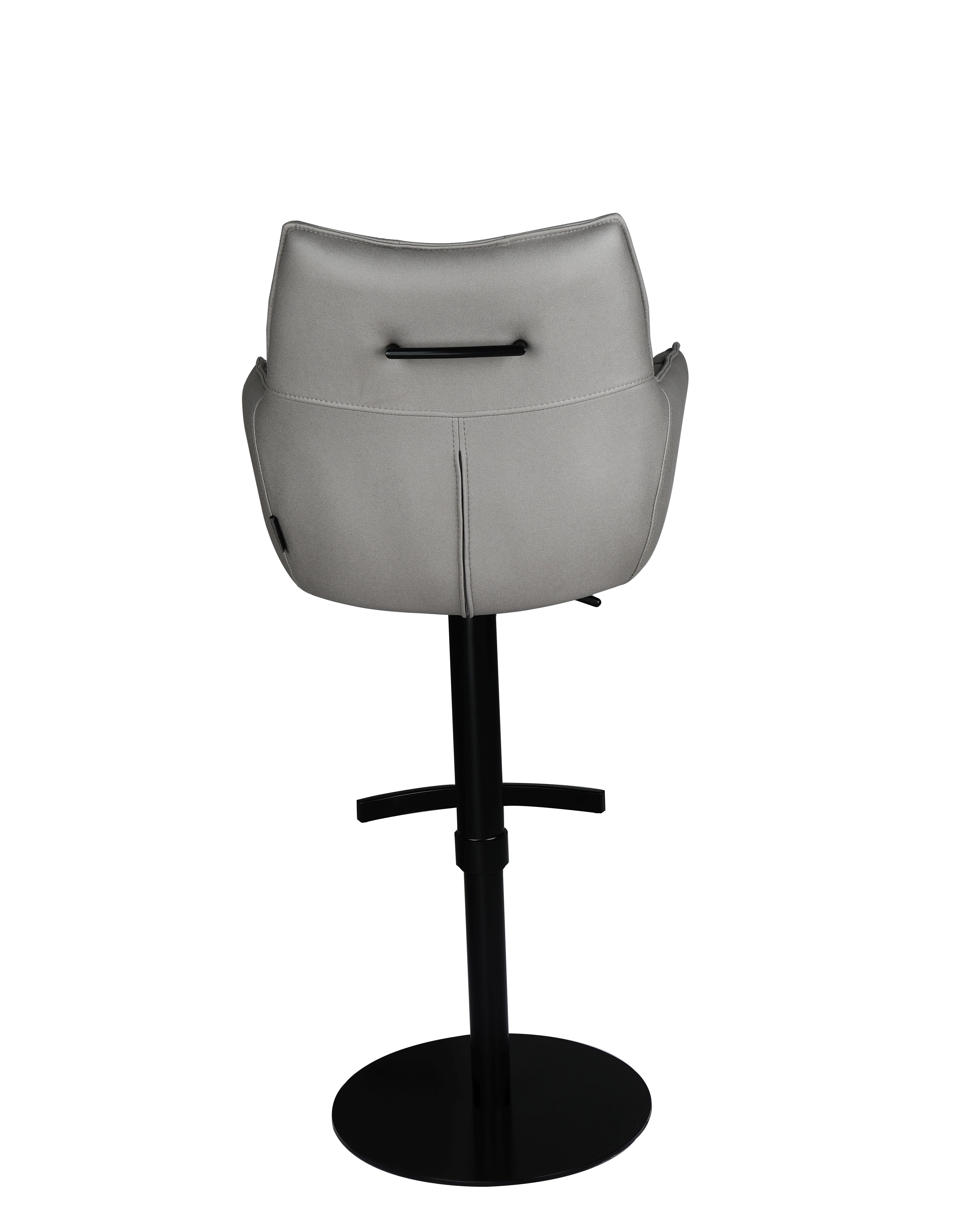 Barhocker, Stoff hellgrau  - Makana