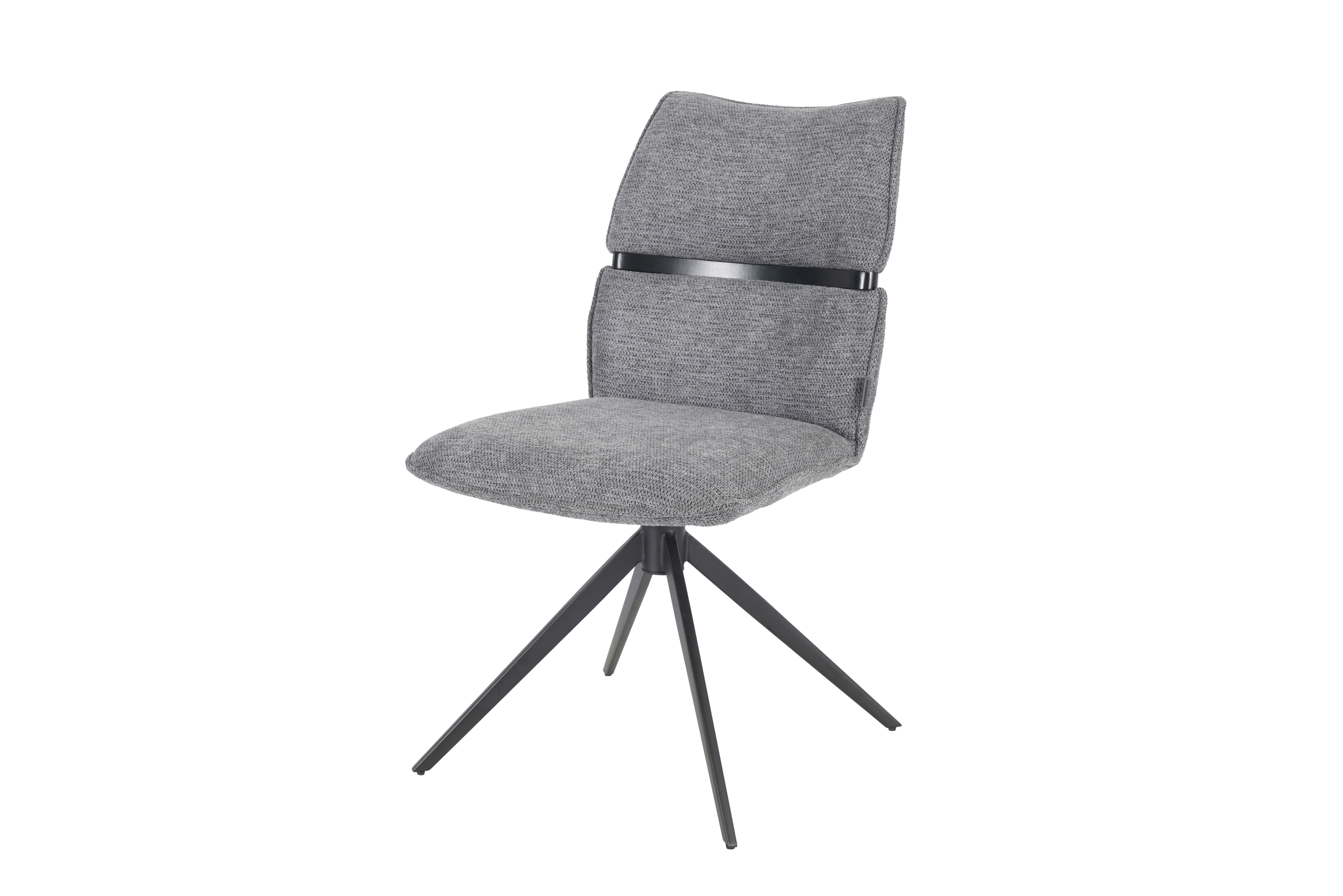 Stuhl, Bezug grau, drehbar 360° autoreturn - Marja