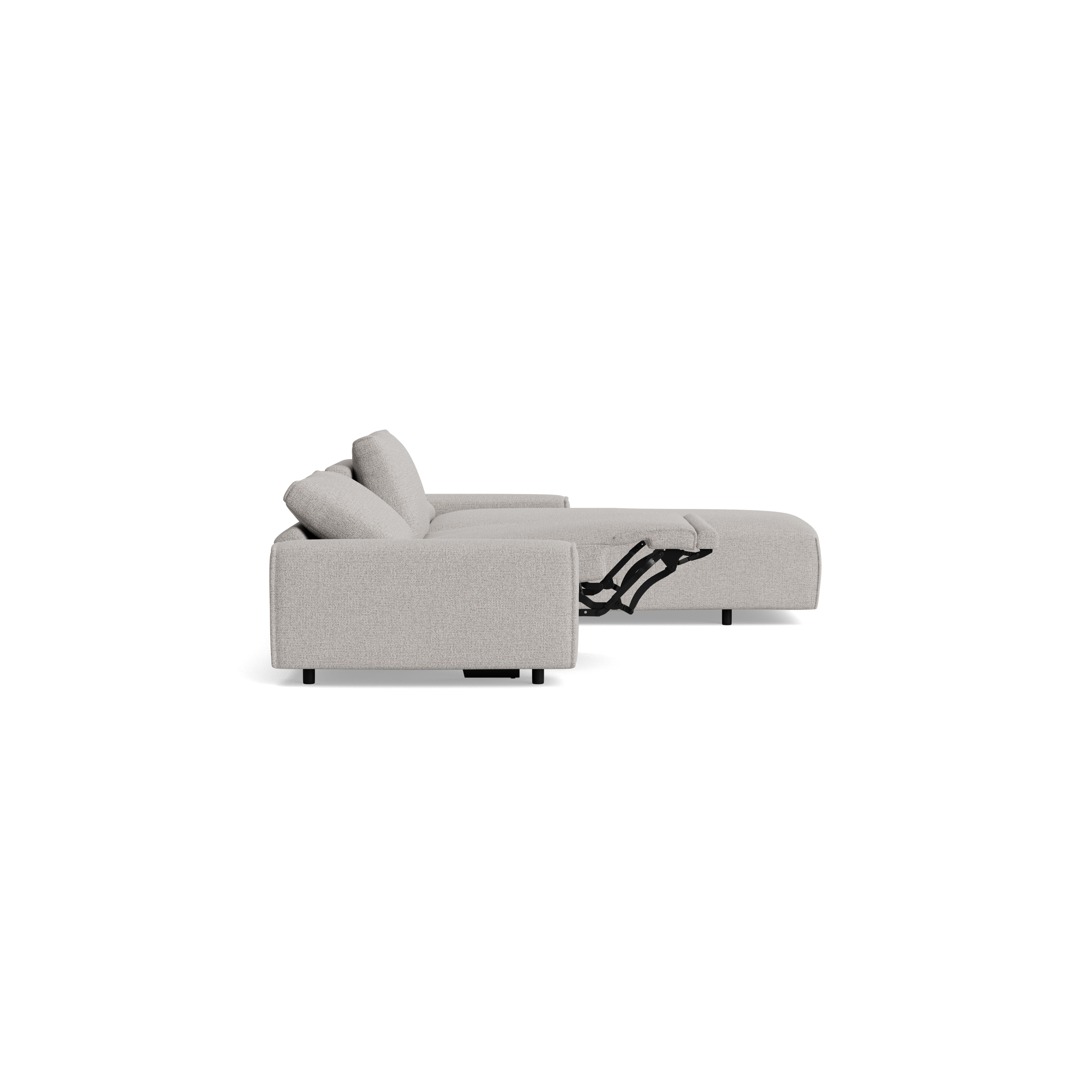 Ecksofa, Stoff grau - Natura Home Serava Plus