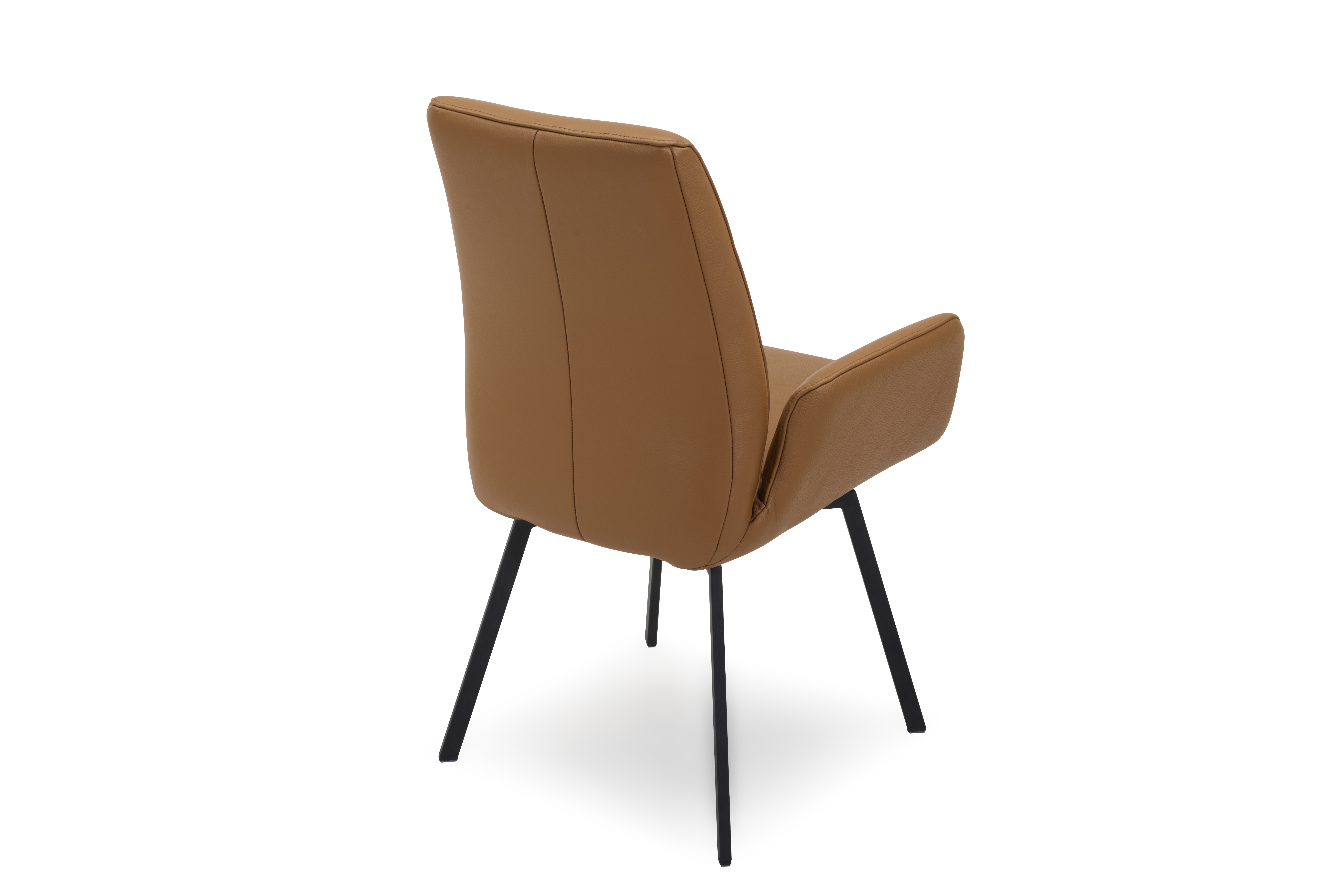 Esszimmerstuhl, Leder Cognac, 2er-Set - LS26 Praia