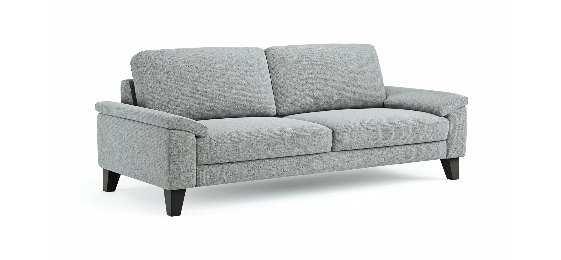Sofa Oviedo - 3-Sitzer, Stoff, Hellgrau