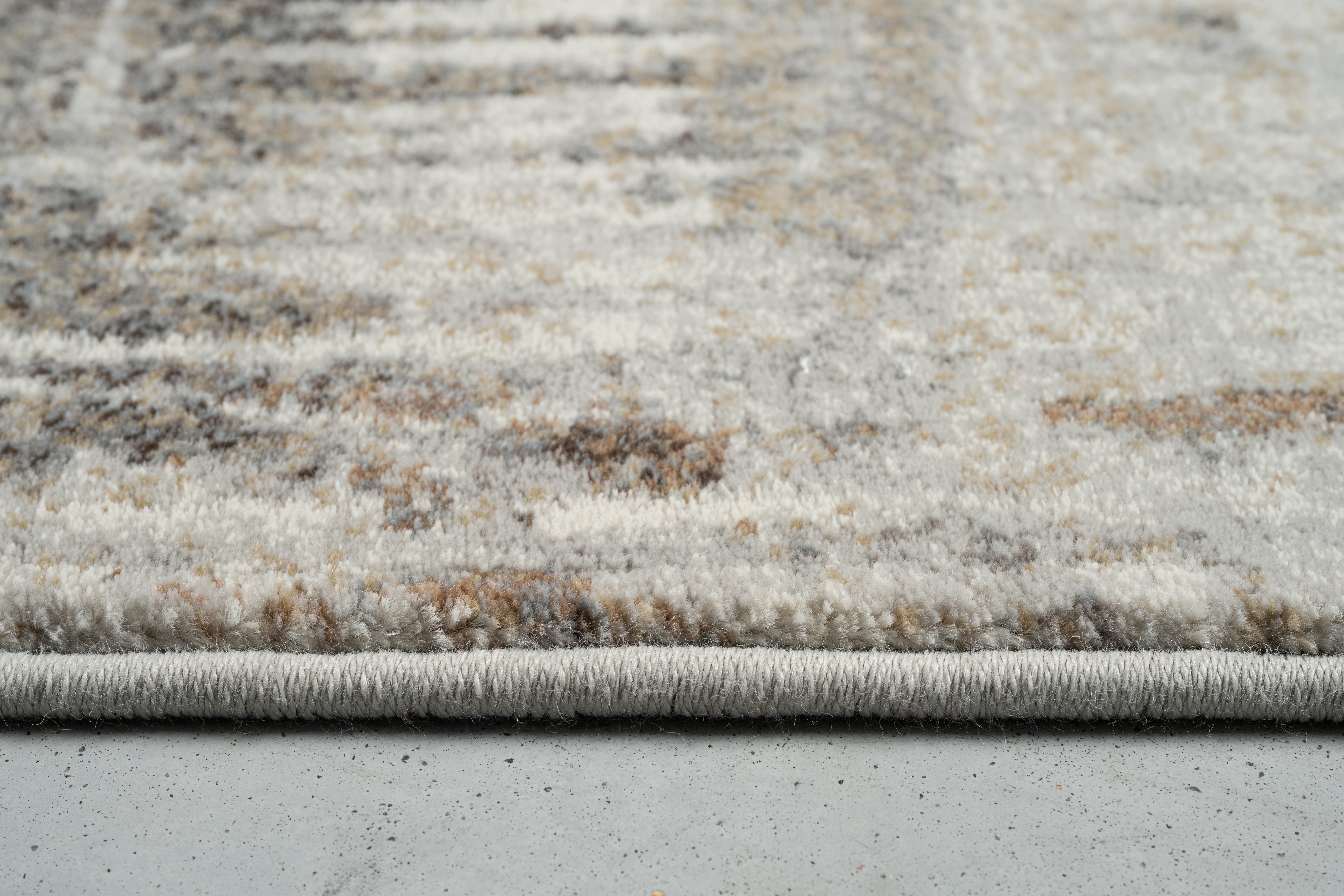 Webteppich, weiß-braun, 80x150 cm - Rargentum