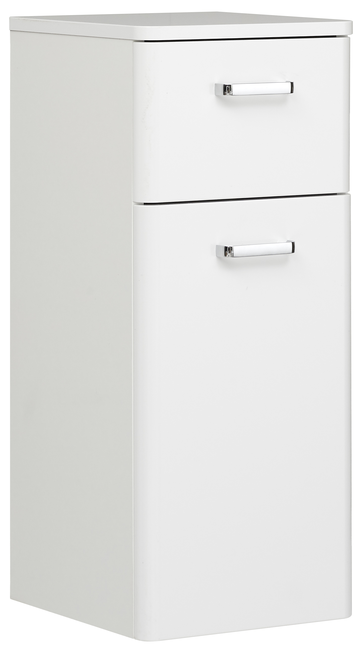 Unterschrank, weiß HG, 1 Tür, 1 Schub - PIOLO Quickset