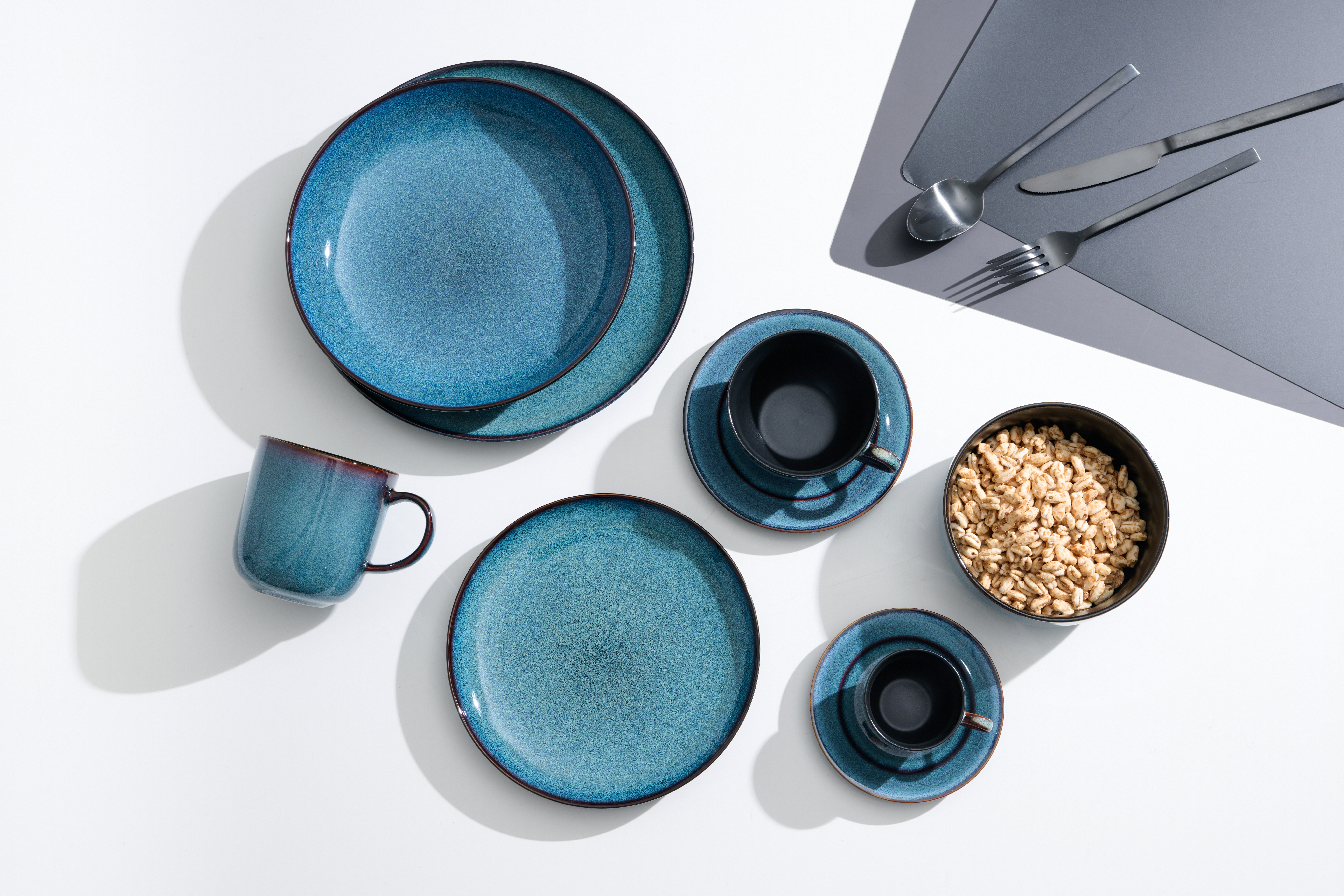 Espressoobertasse Bali - steinzeug, blau, 90ml