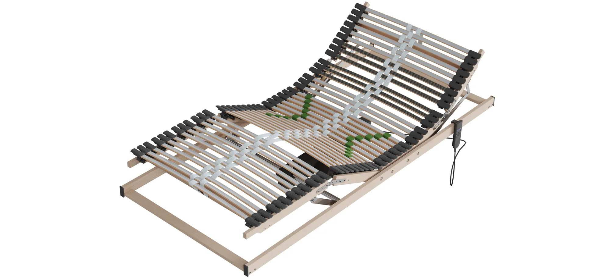 Lattenrost Alpin Schlafsysteme Alpin-C-MO - 90x200cm, Kopf-/Fußteil 2-motorisch verstellbar, Kabelsteuerung