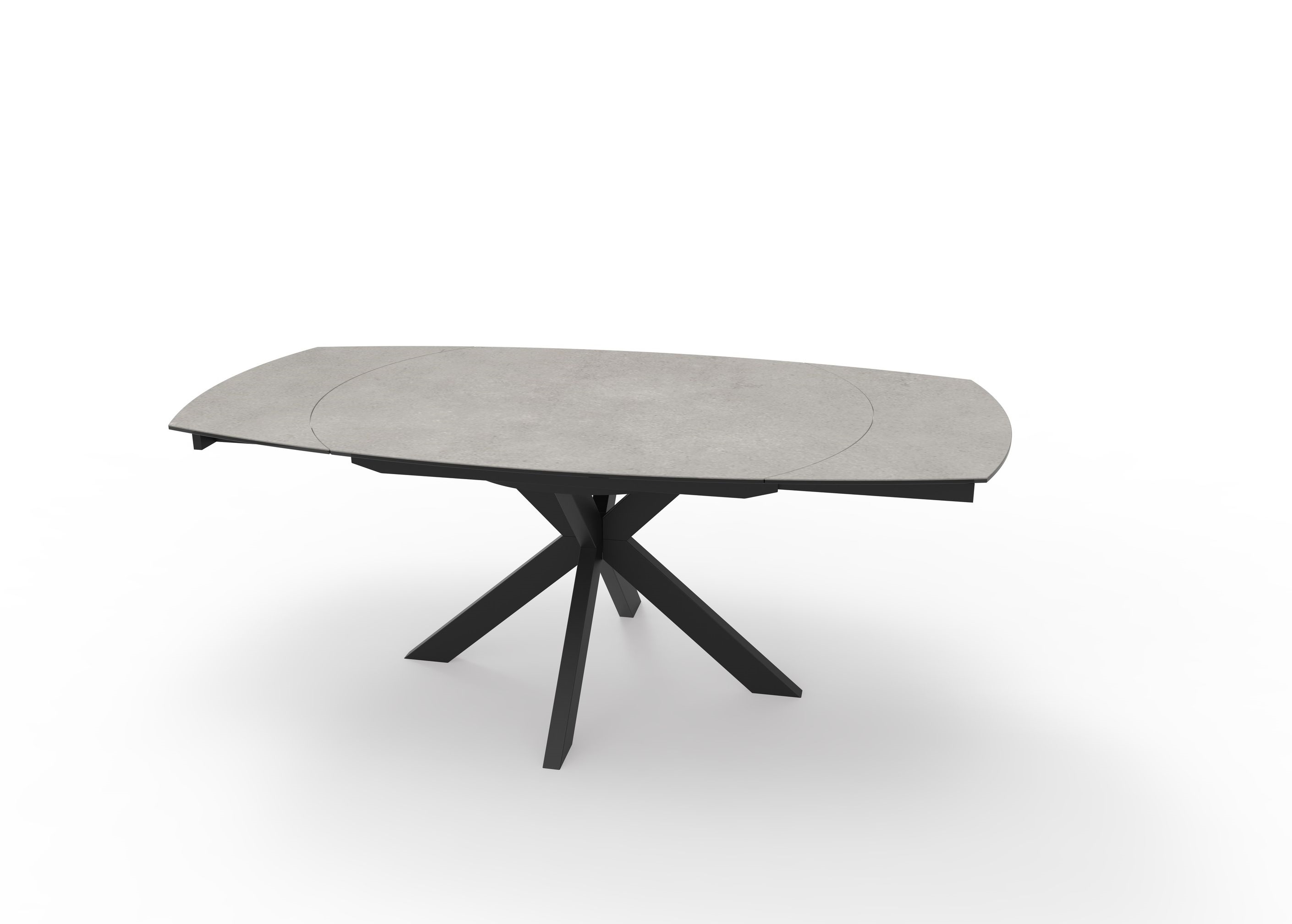 Esstisch, ausziehbar, Glaskeramik grau - Meggie