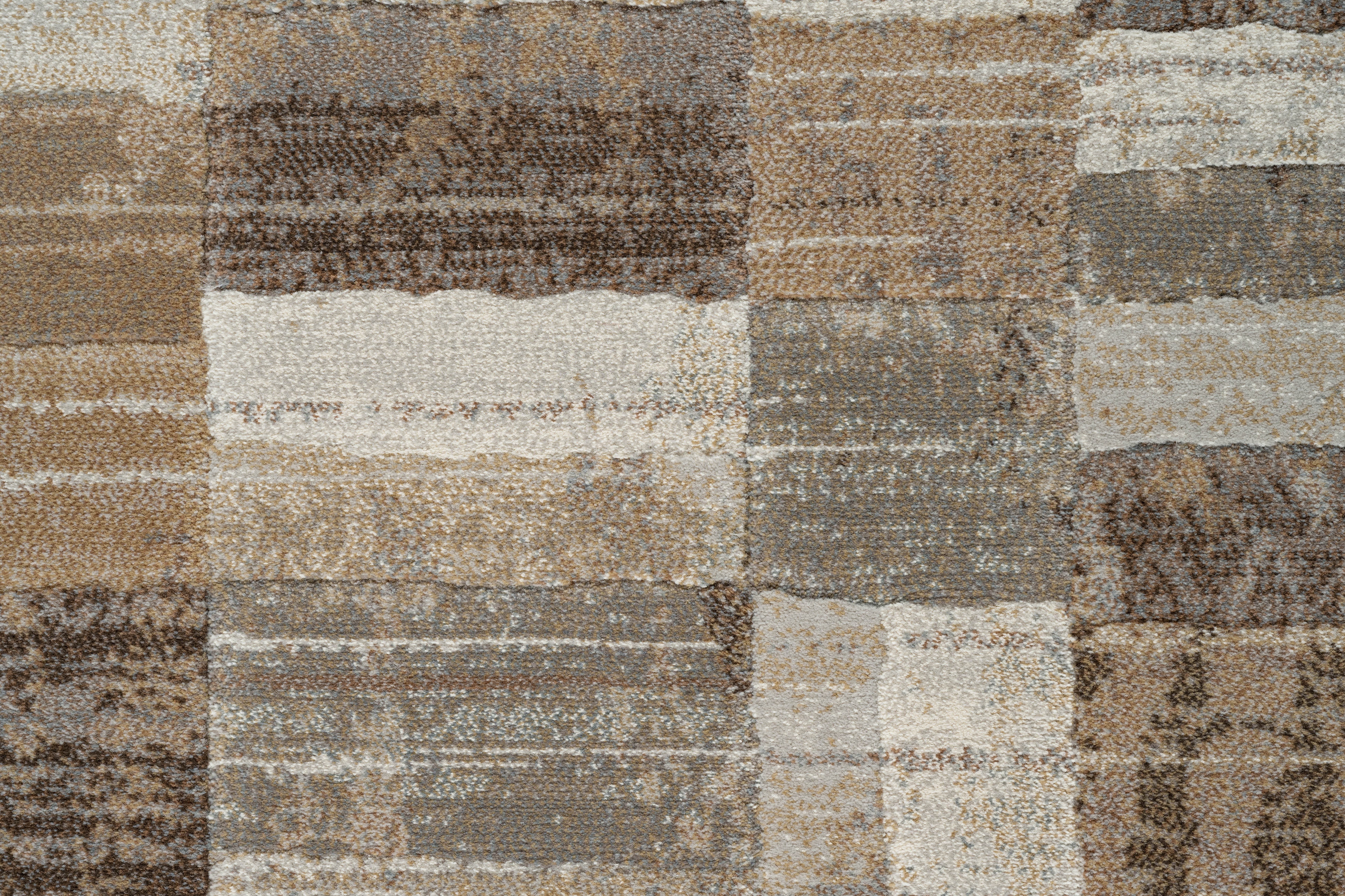 Webteppich, weiß-braun-grau, 160x230 cm - Rargentum