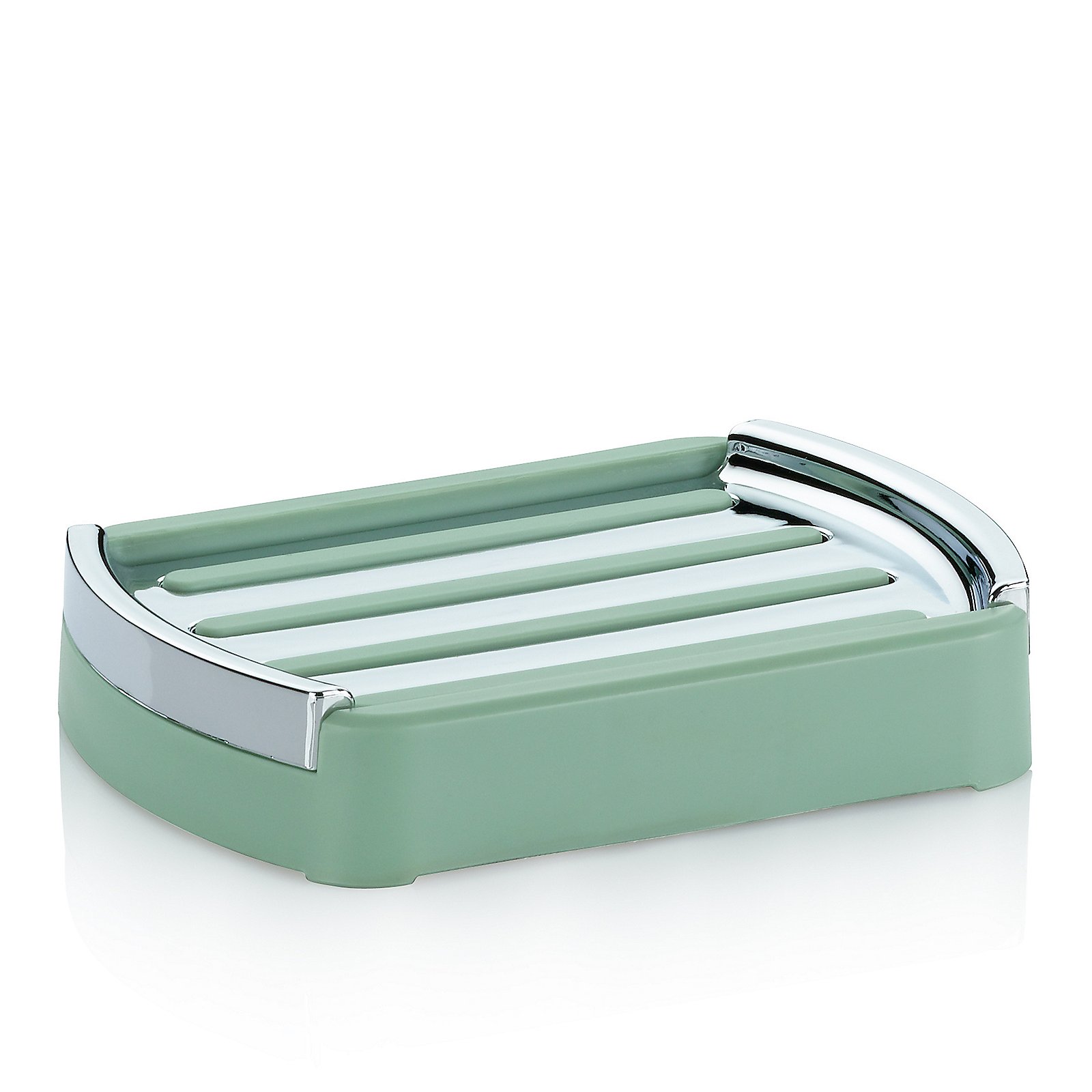 Seifenschale Marta 9x2,5x12,5 cm - Kunststoff jadegrün