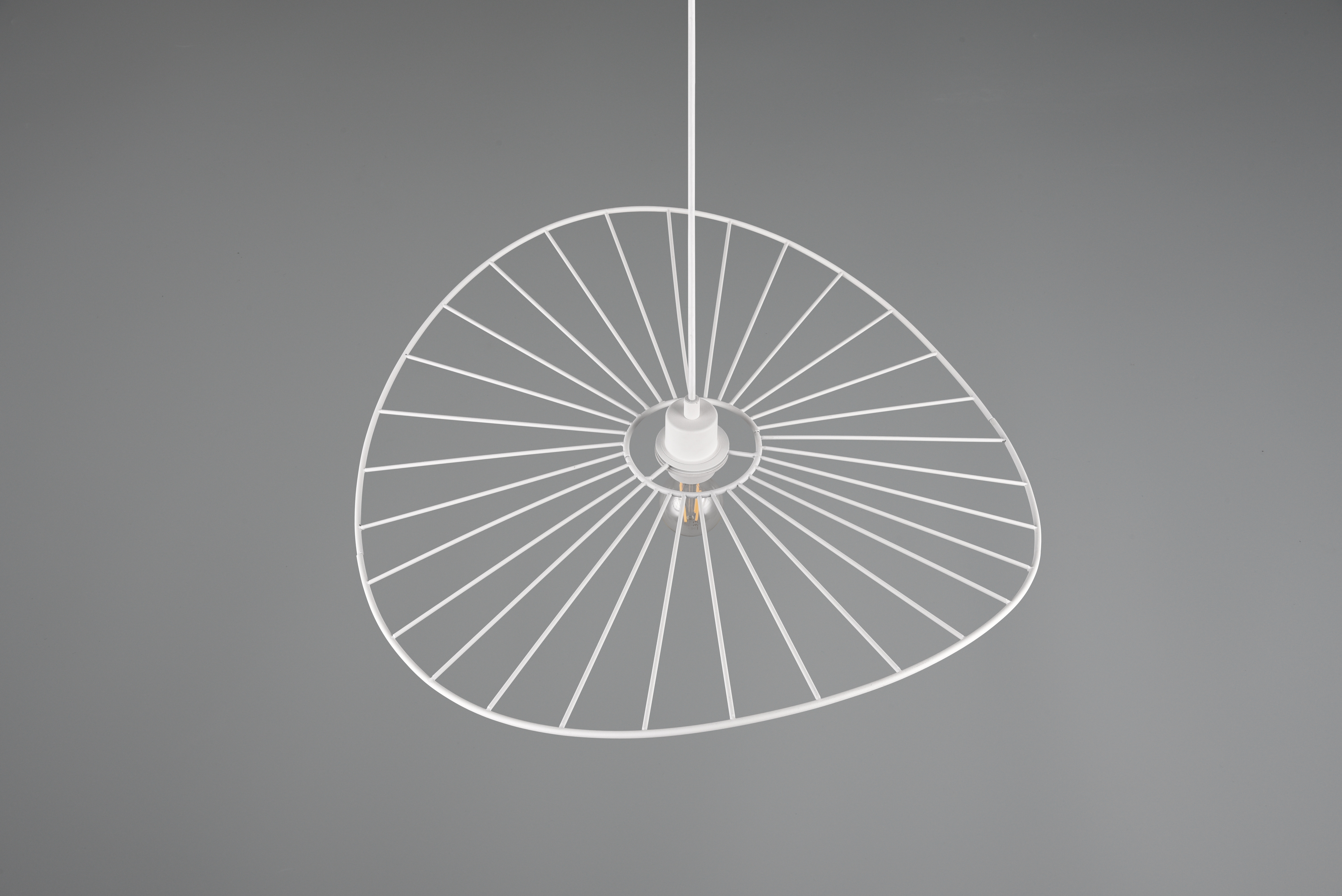 Pendelleuchte Chapeau - 1flg, Metall/weiß matt, ca. 12xØ60cm