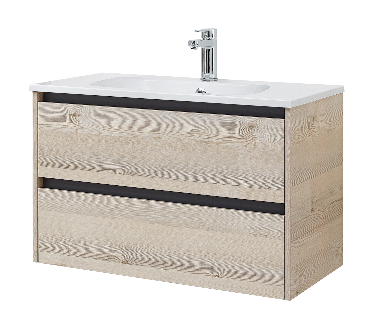 Waschtischunterschrank, Pinie, 2 Auszüge - QUICKSET - 393