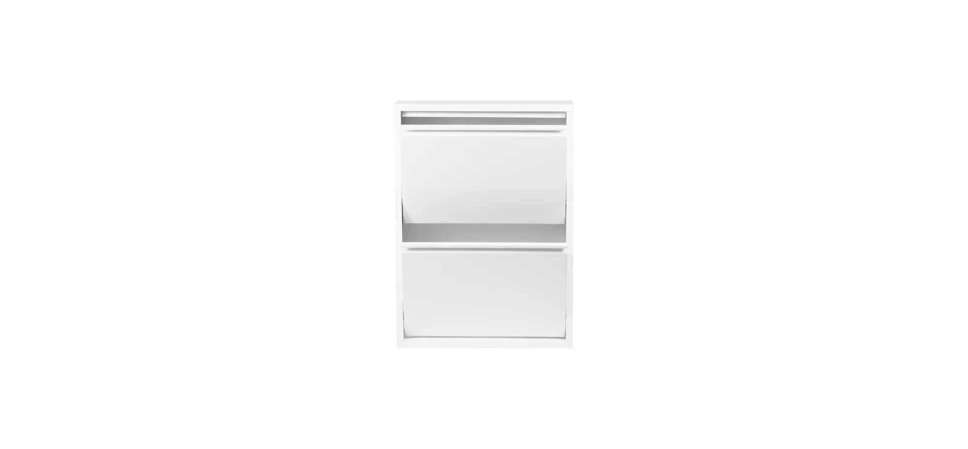 Schuhschrank - B ca. 50 cm, Weiß