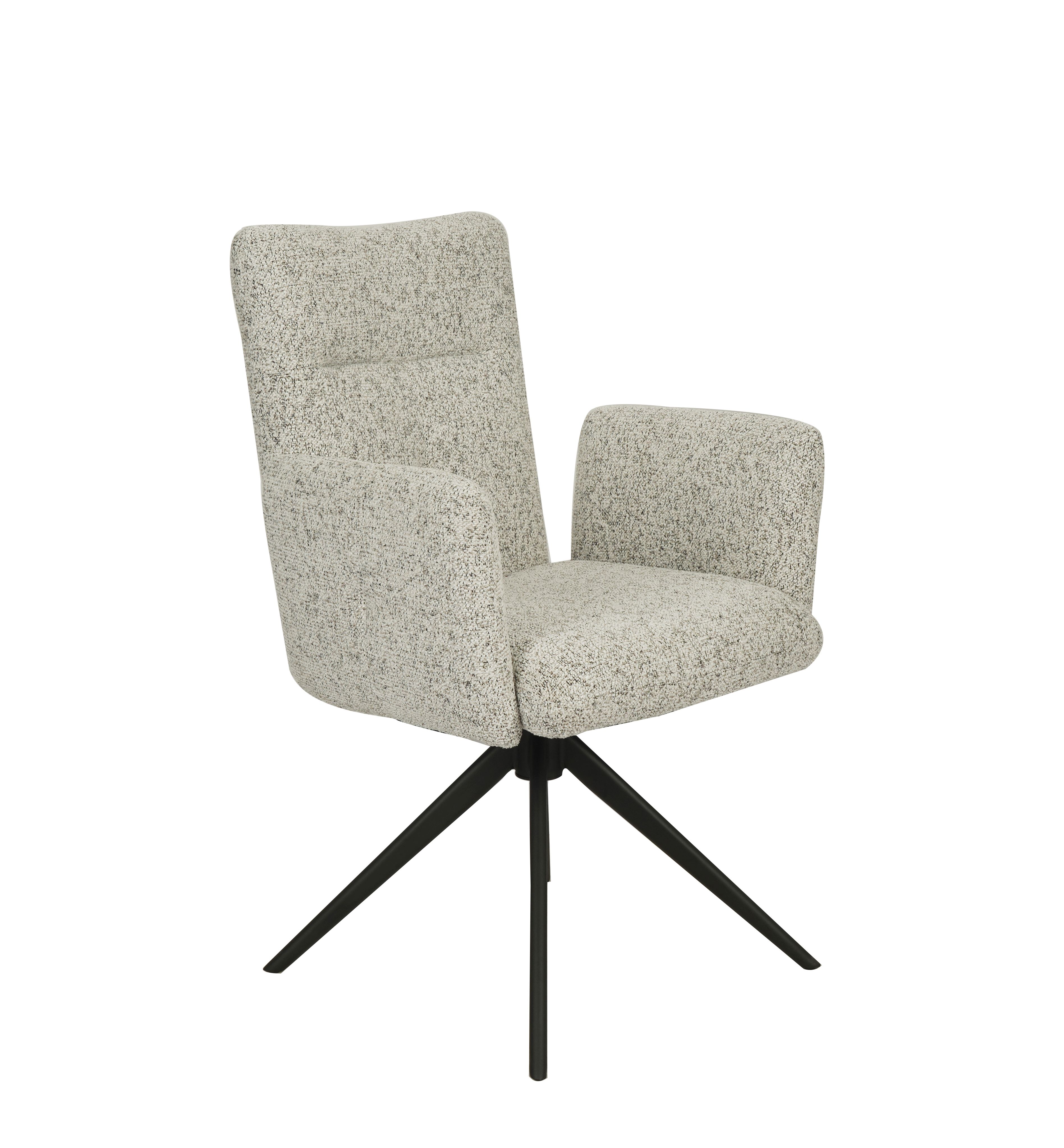 Armlehnstuhl, Stoff schwarz-weiß - Mylene