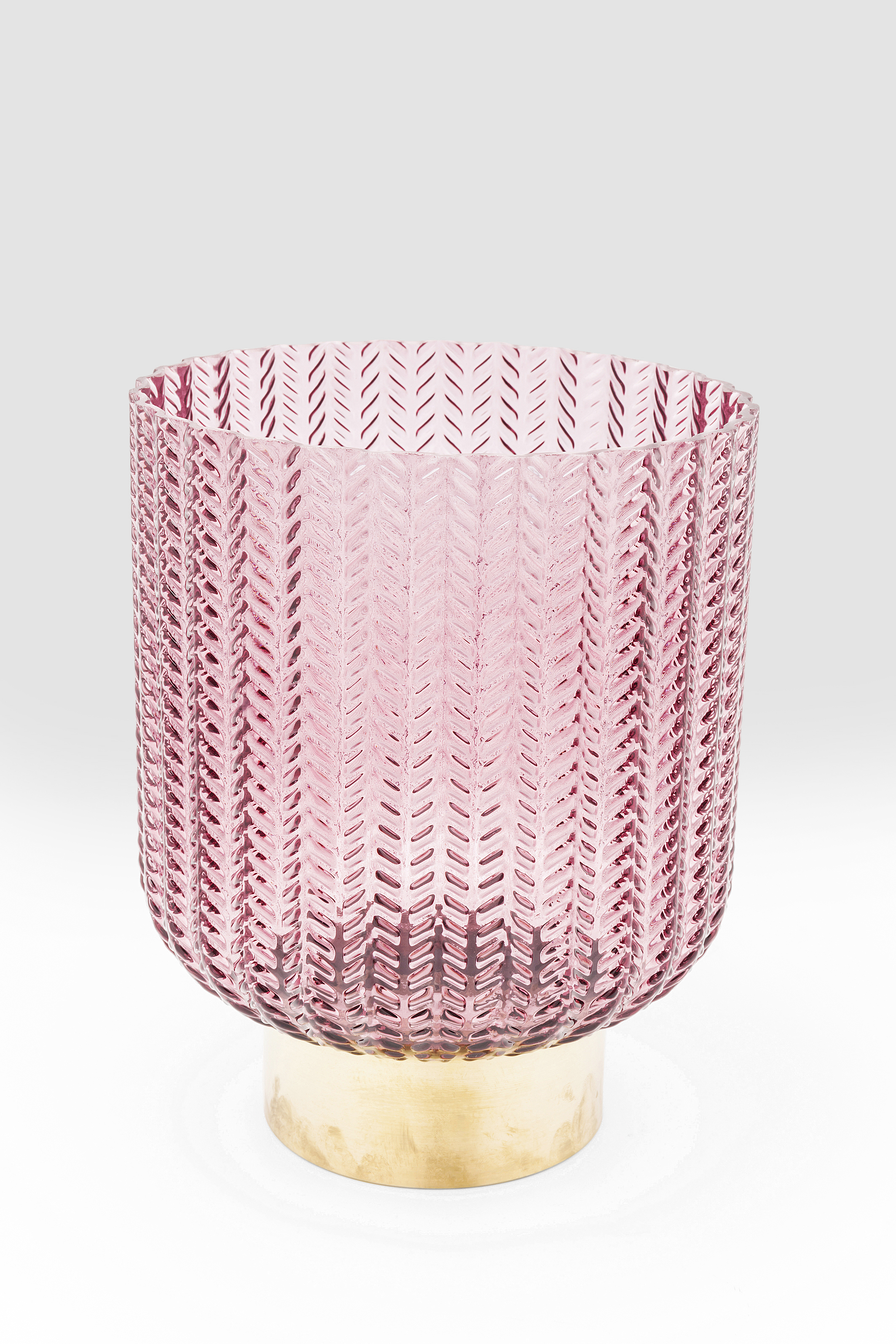 Vase Barfly Berry, Glas rosa, gold  - Flower