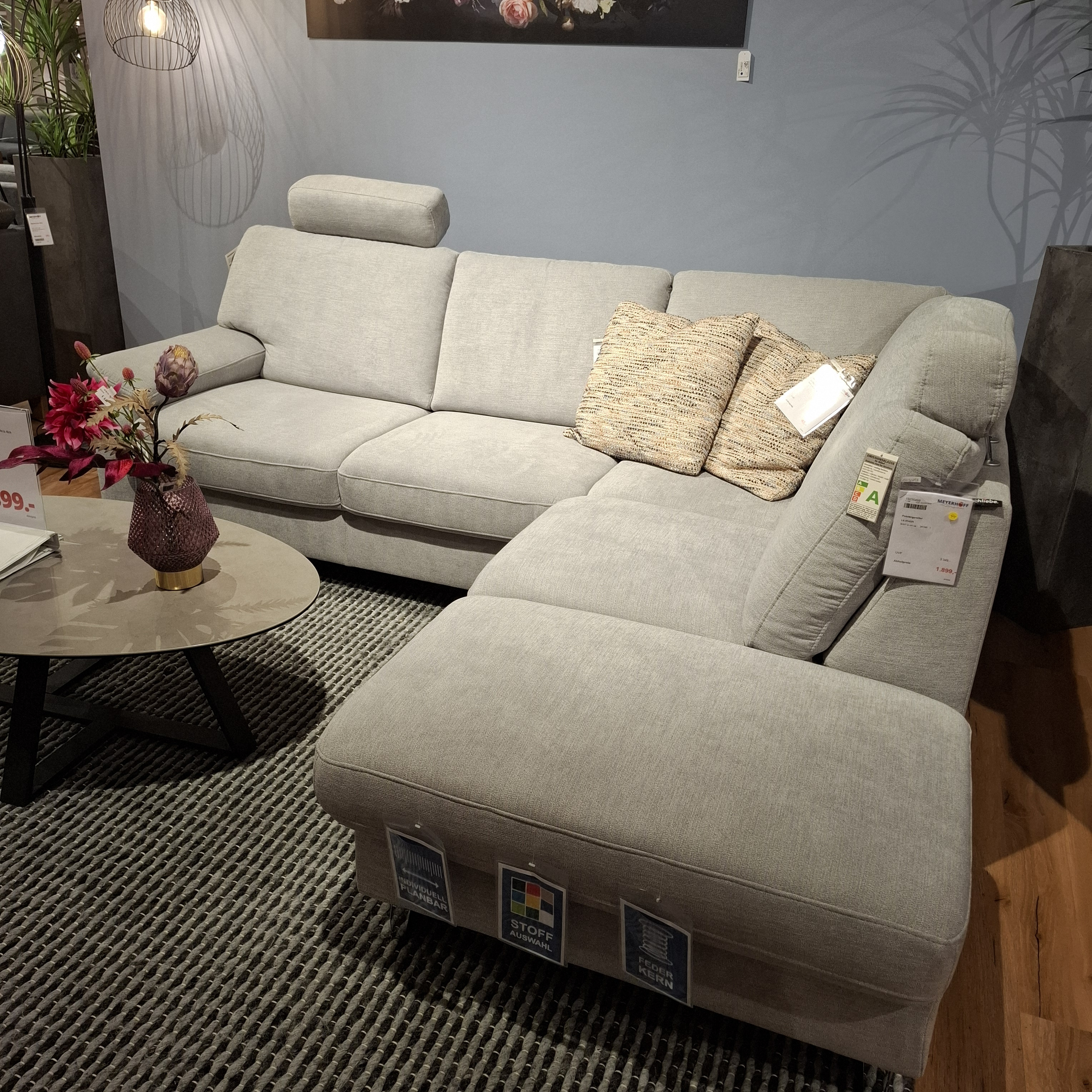 Polstergarnitur, Stoff silver - LS 874321