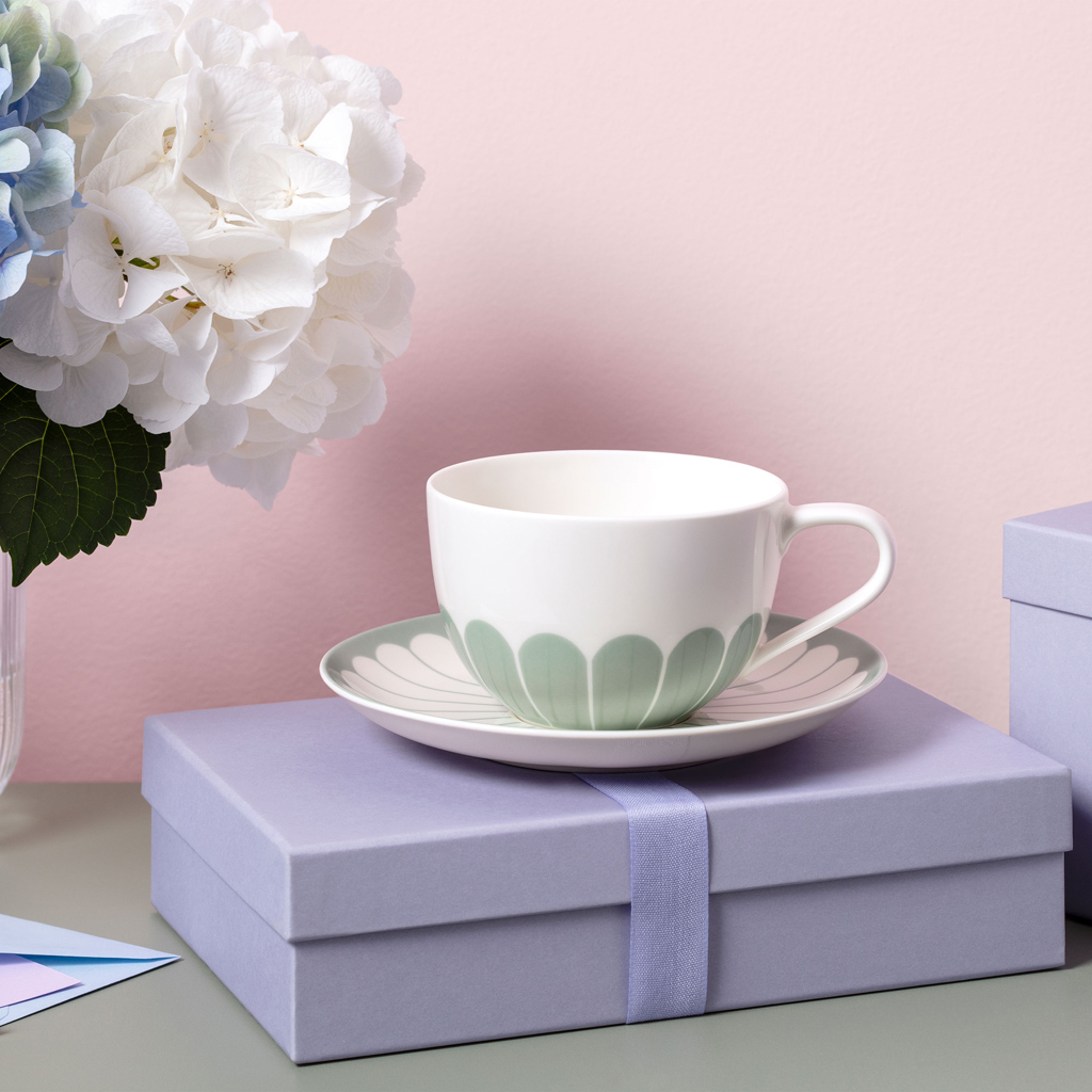 Fleur vert Cappuccino-Untertasse - ca. 17,4x2,3x17,4cm
