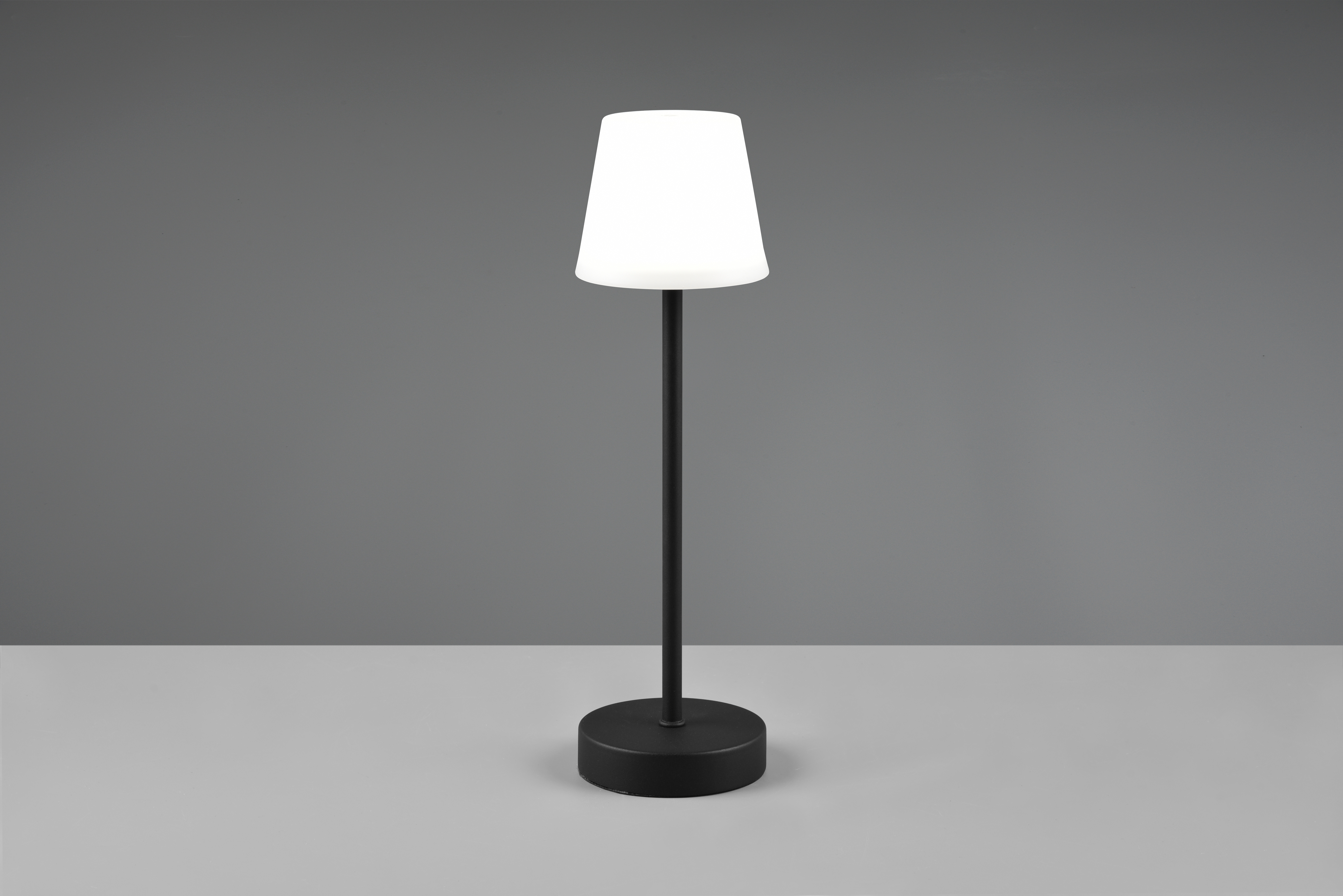 Akku-Tischleuchte Martinez, mattschwarz - LED/2,2watt, 11x39cm