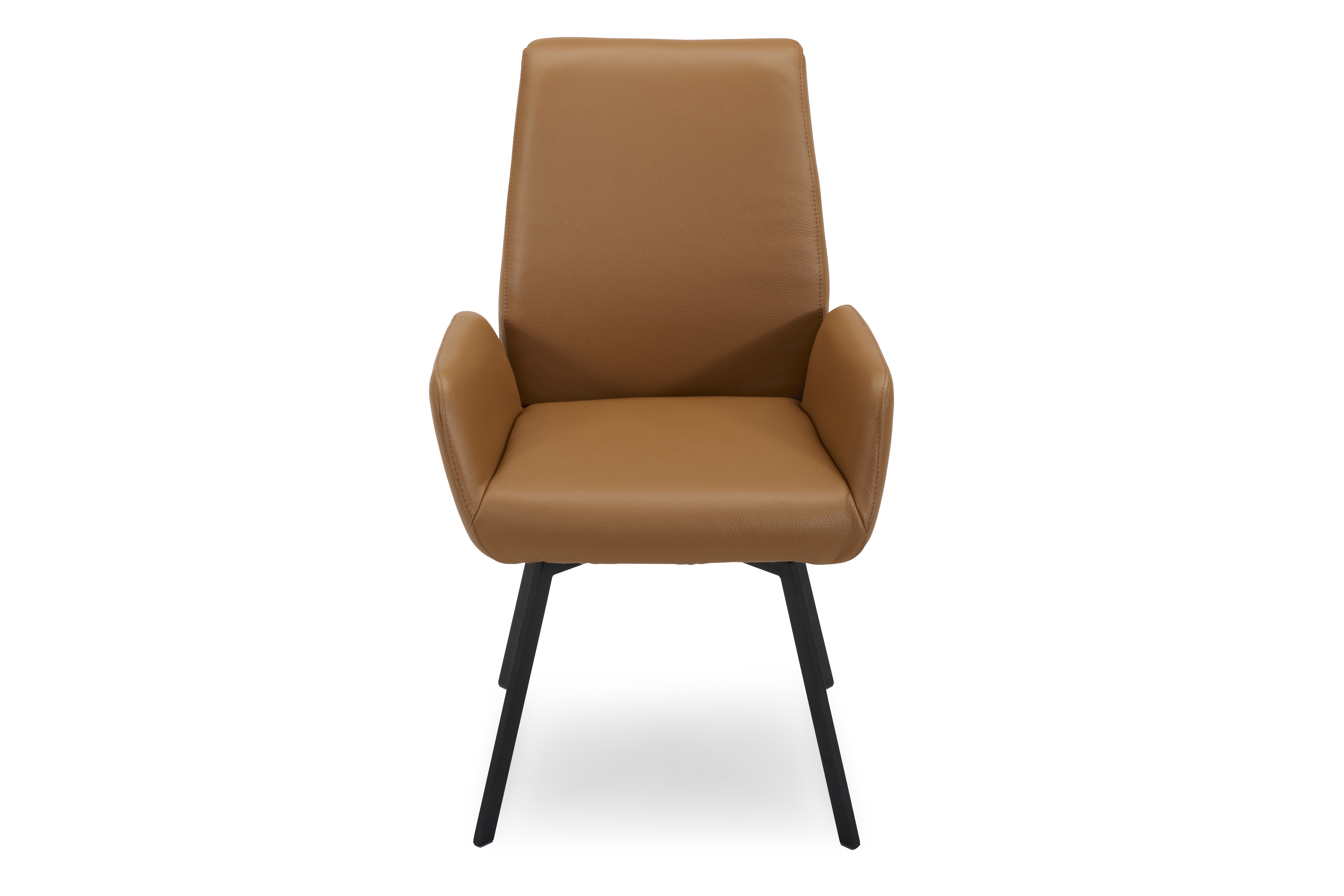 Esszimmerstuhl, Leder Cognac, 2er-Set - LS26 Praia