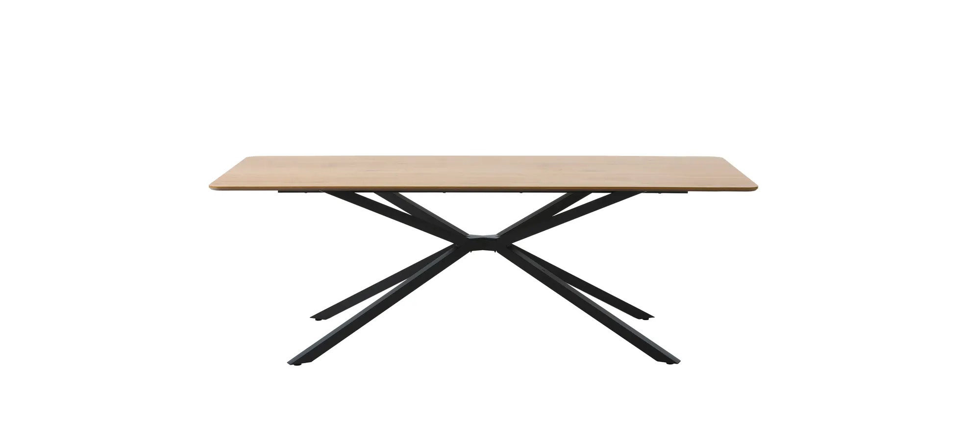 Esstisch - LB ca. 200x100 cm, Eiche Nachbildung, Schwarz