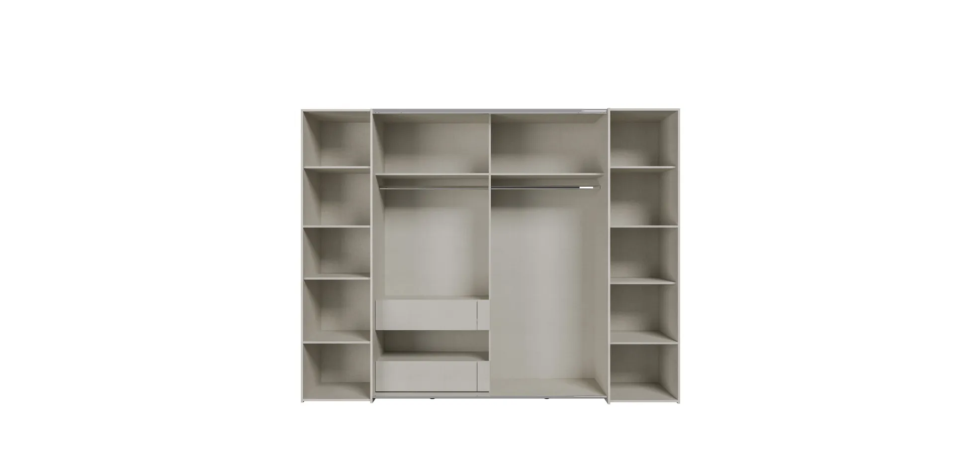 Schwebe-/Drehtürenschrank, Dekor sand - Fahda