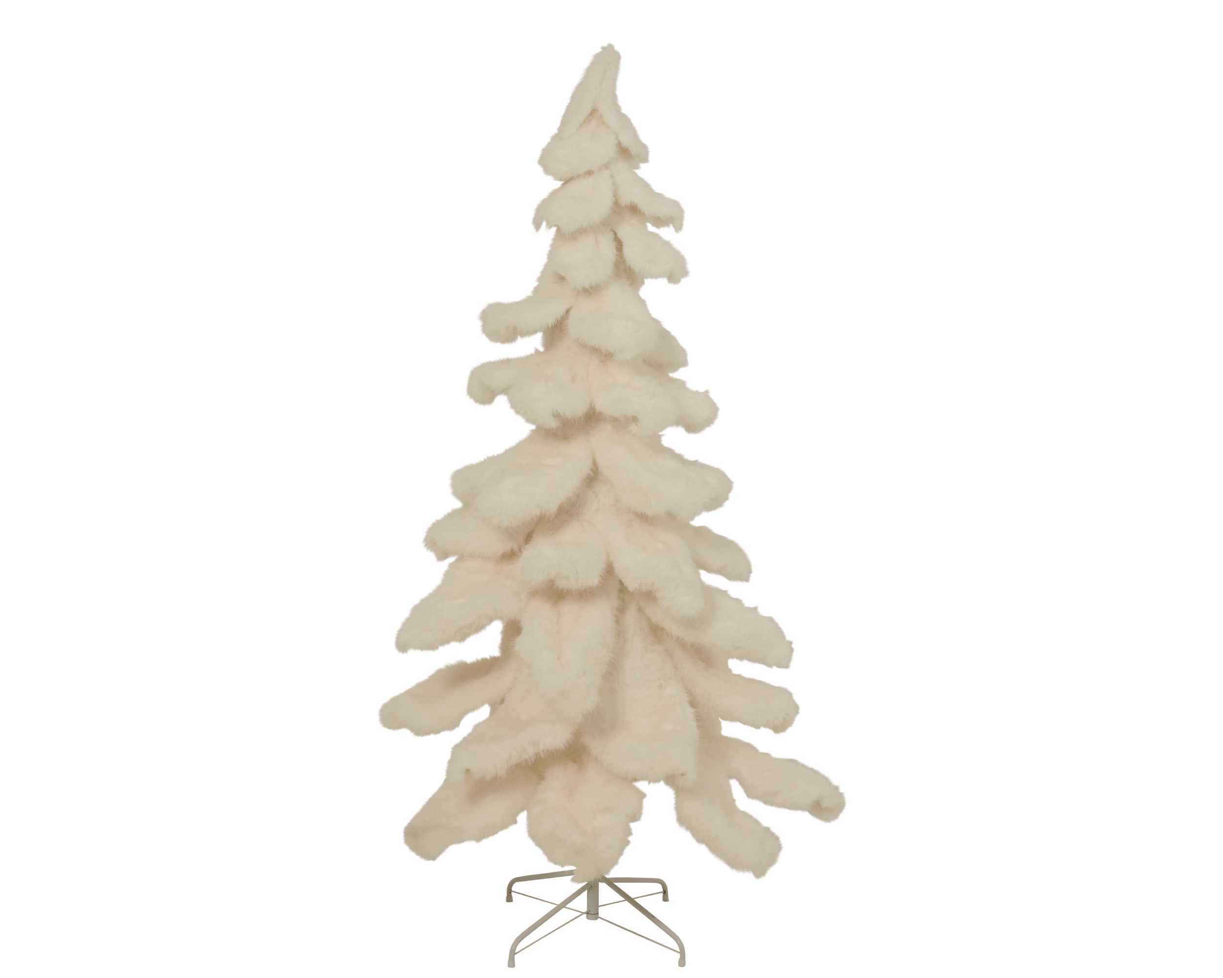 Künstlicher Baum Kunstfell - weiss, ca. D.105cm x H.180cm