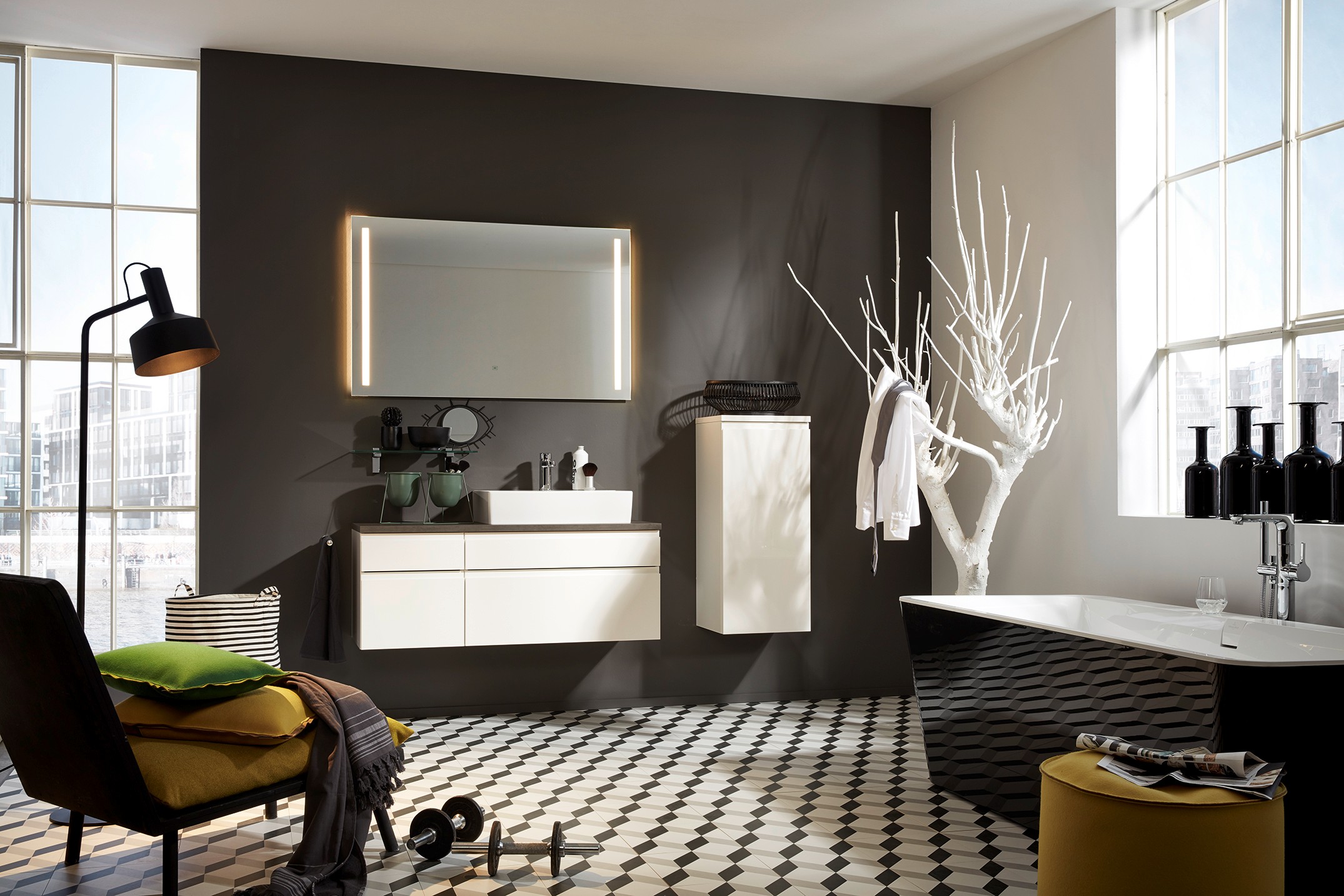 Badkombi, weiß/articweiß - SPA Manhattan
